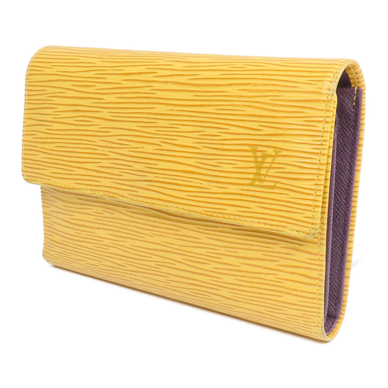 LOUIS VUITTON Epi Porte Tresor Etui Papier Wallet金扣錢包