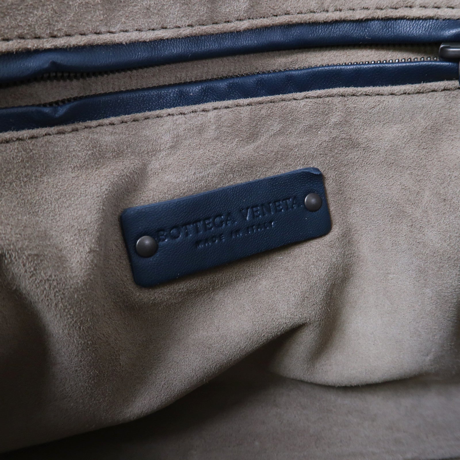 BOTTEGA VENETA 織紋皮革Shoulder Bag肩背袋藍色