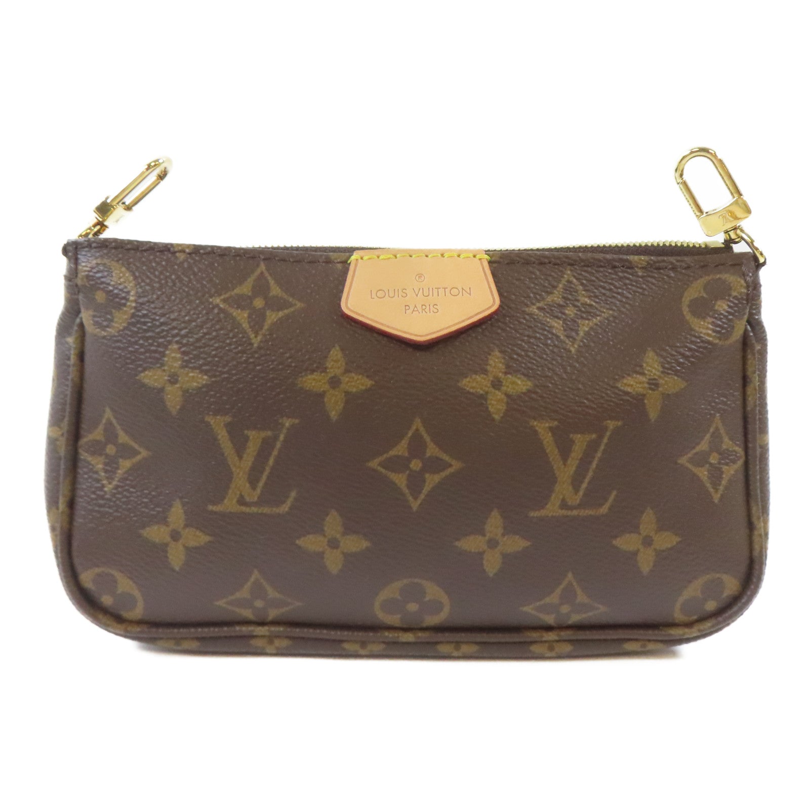 LOUIS VUITTON Monogram Multi Pochette金扣手挽肩背兩用袋啡色