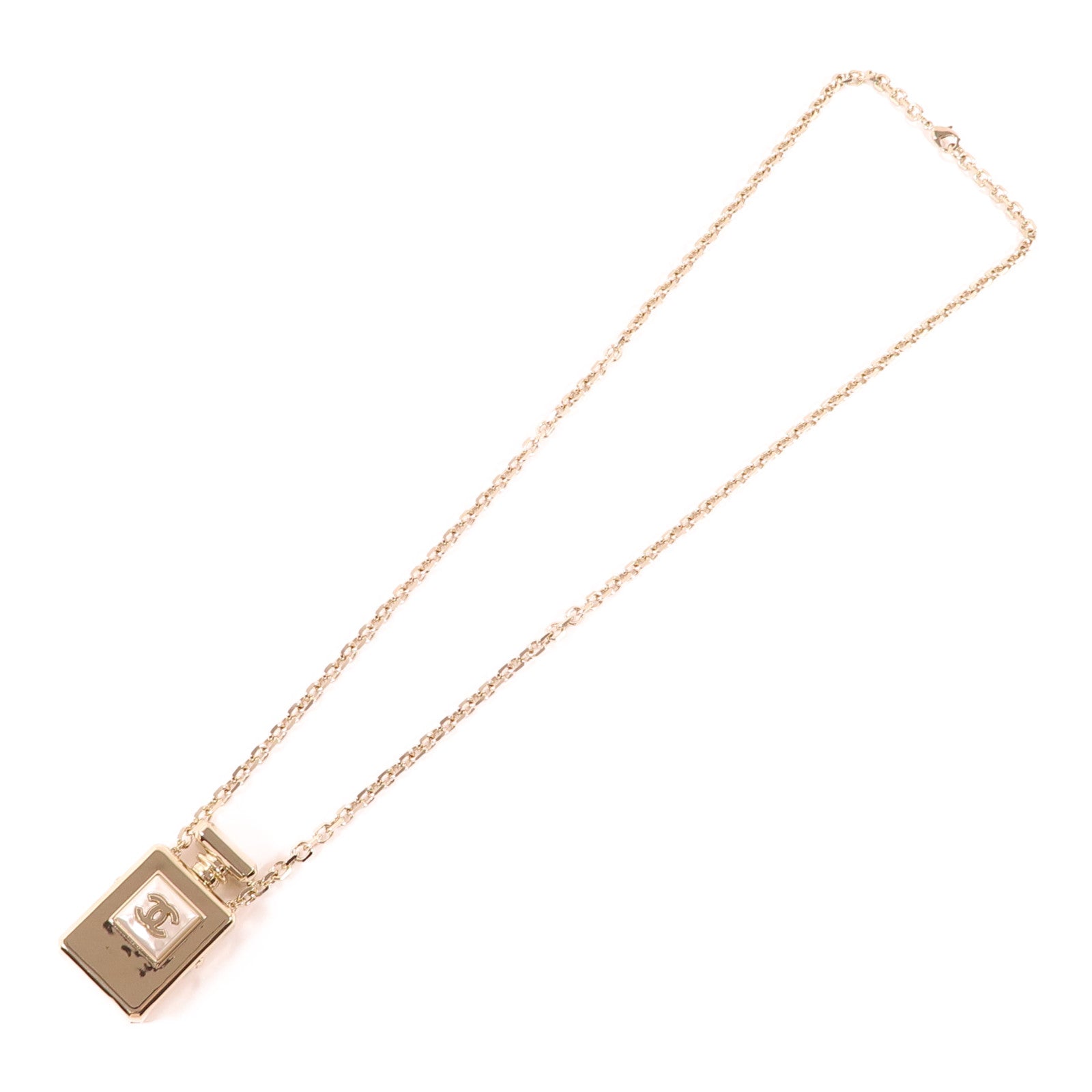 CHANEL CC Necklace Metal Gold