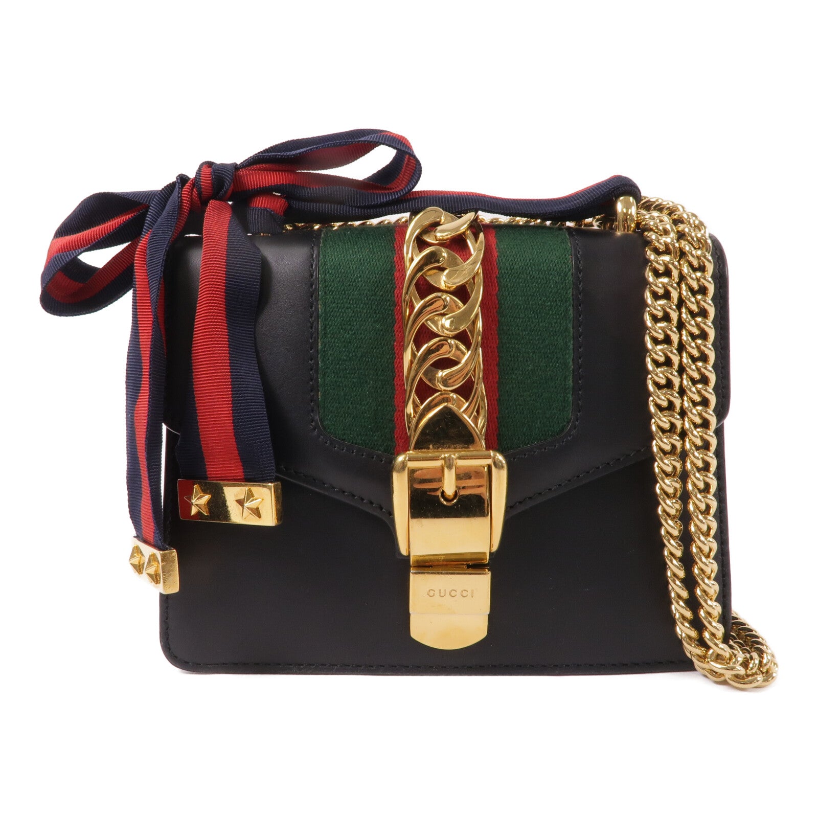 GUCCI 牛皮皮革Sylvie肩背袋