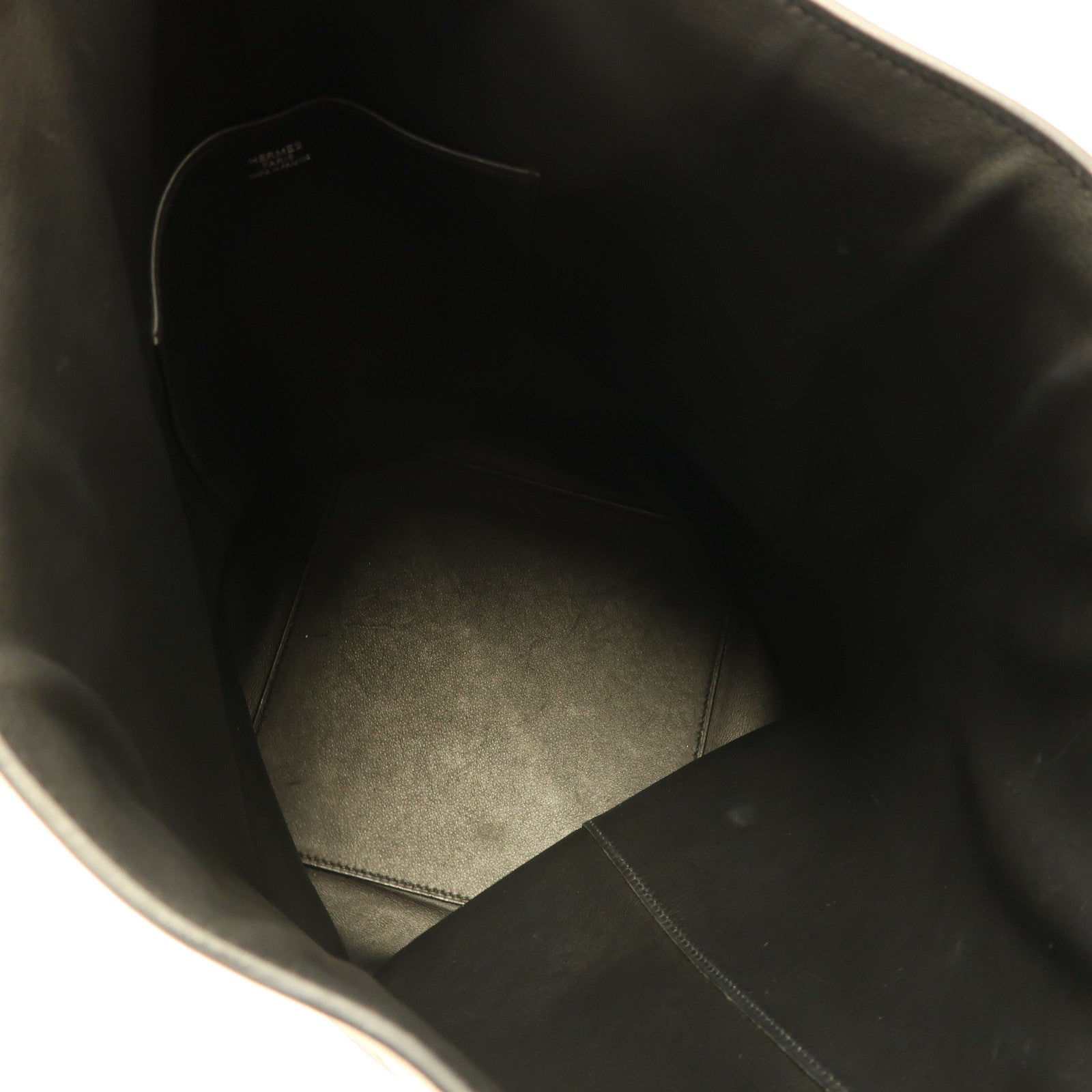 HERMES Evercolor皮革Licol 19銀扣肩背袋Noir/黑色