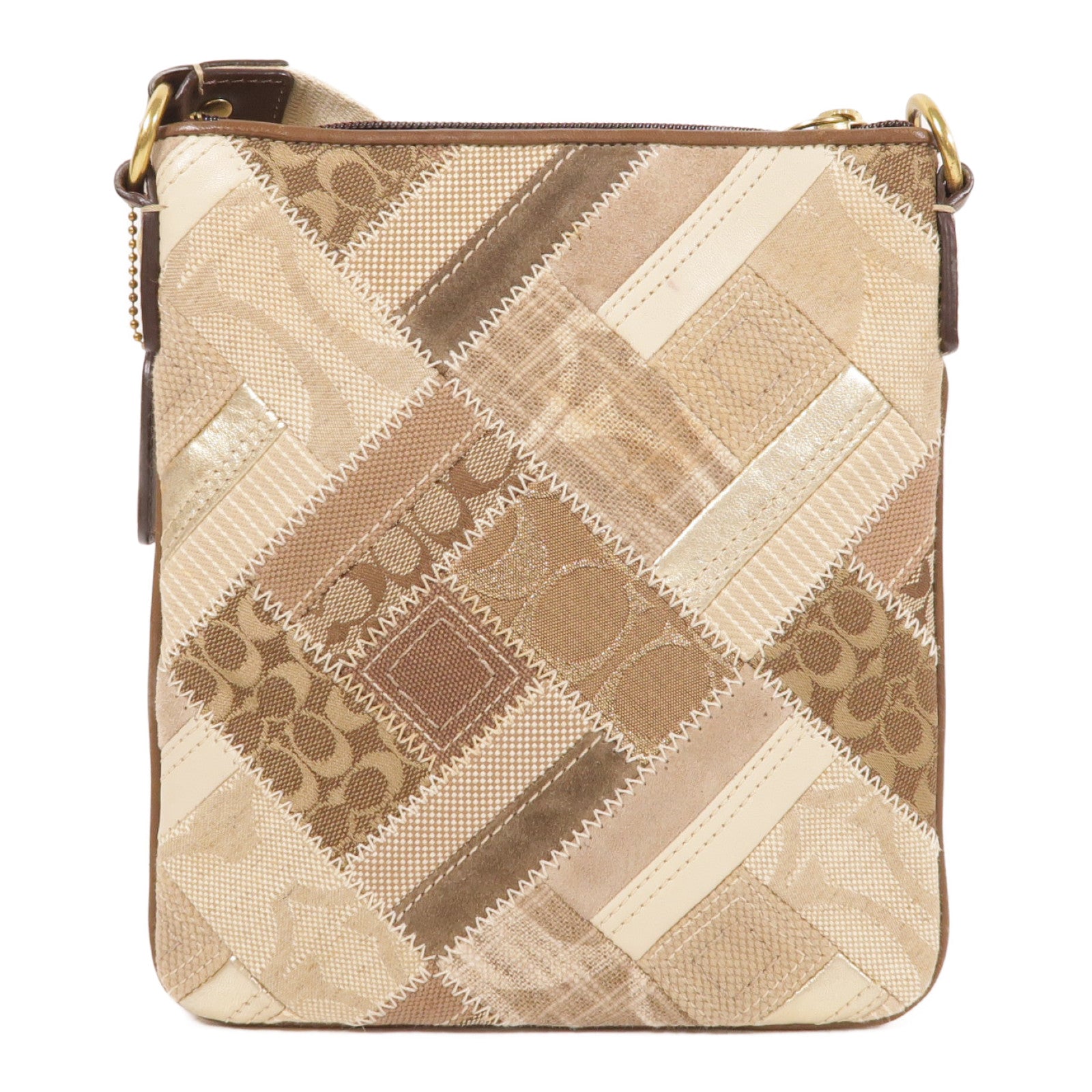 COACH 【激減優惠】帆布Shoulder Bag金扣肩背袋
