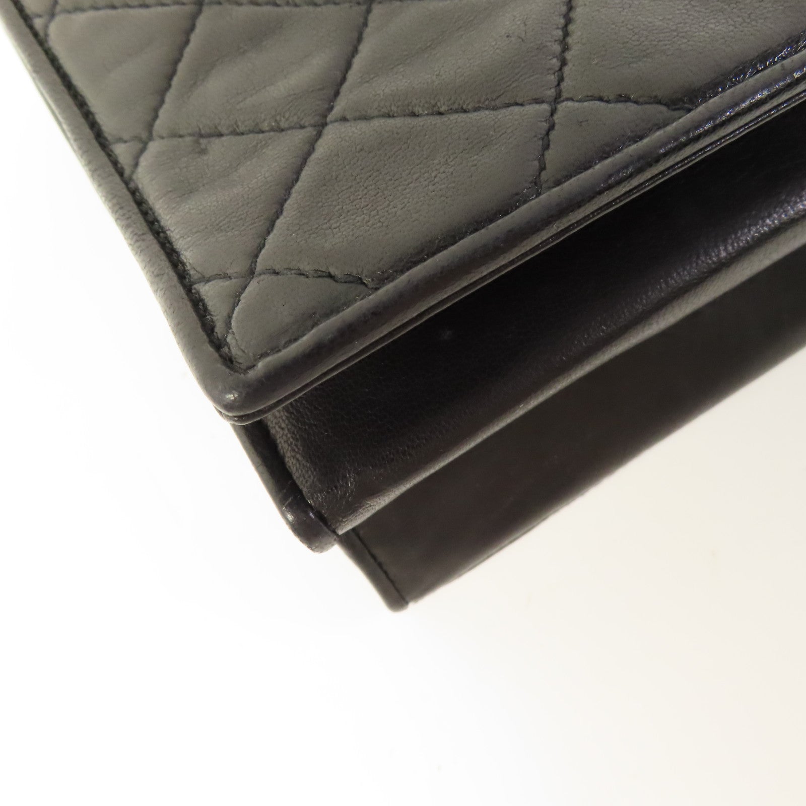 CHANEL 牛皮皮革Vintage Chain Shoulder金扣鏈帶肩背袋