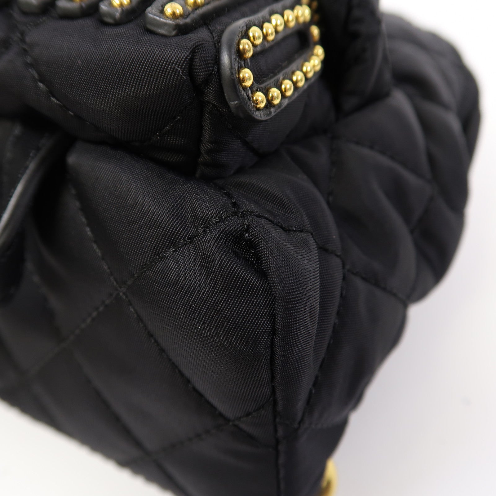 MOSCHINO 尼龍Backpack金扣背包黑色