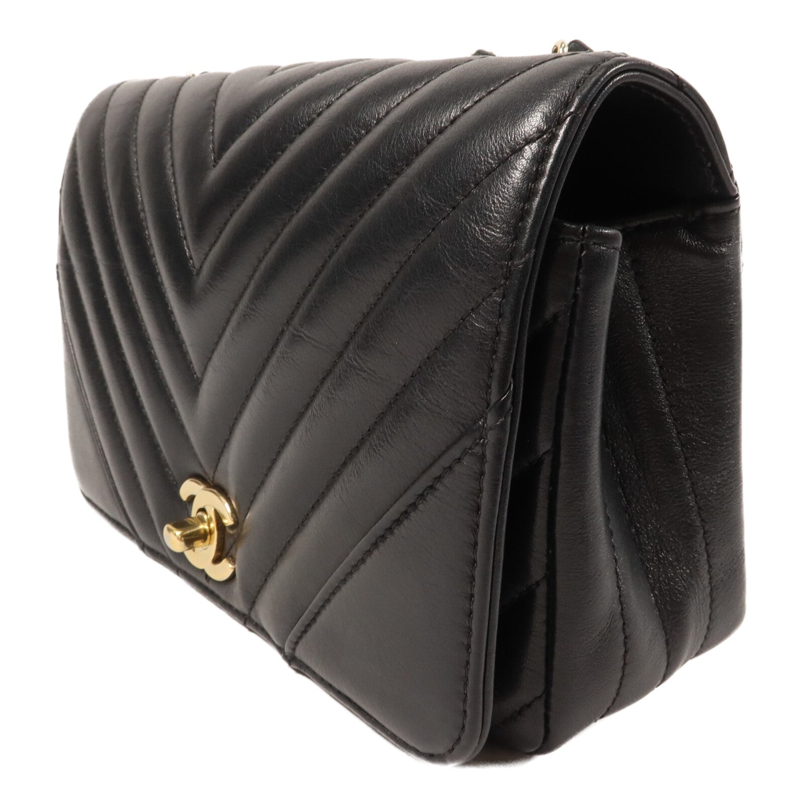 CHANEL 牛皮皮革Chain Shoulder鏈帶肩背袋
