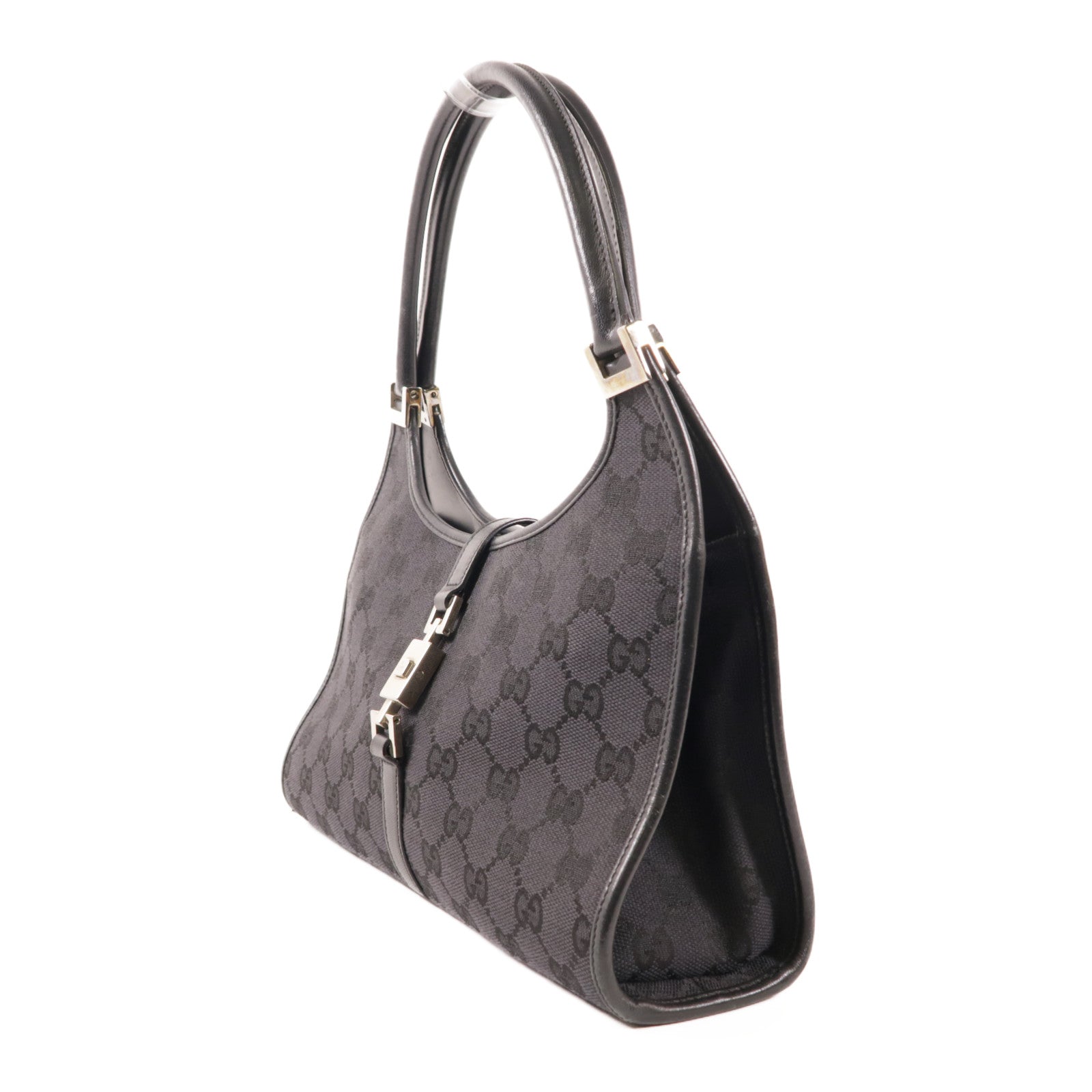 GUCCI 帆布Hand Bag銀扣手挽袋
