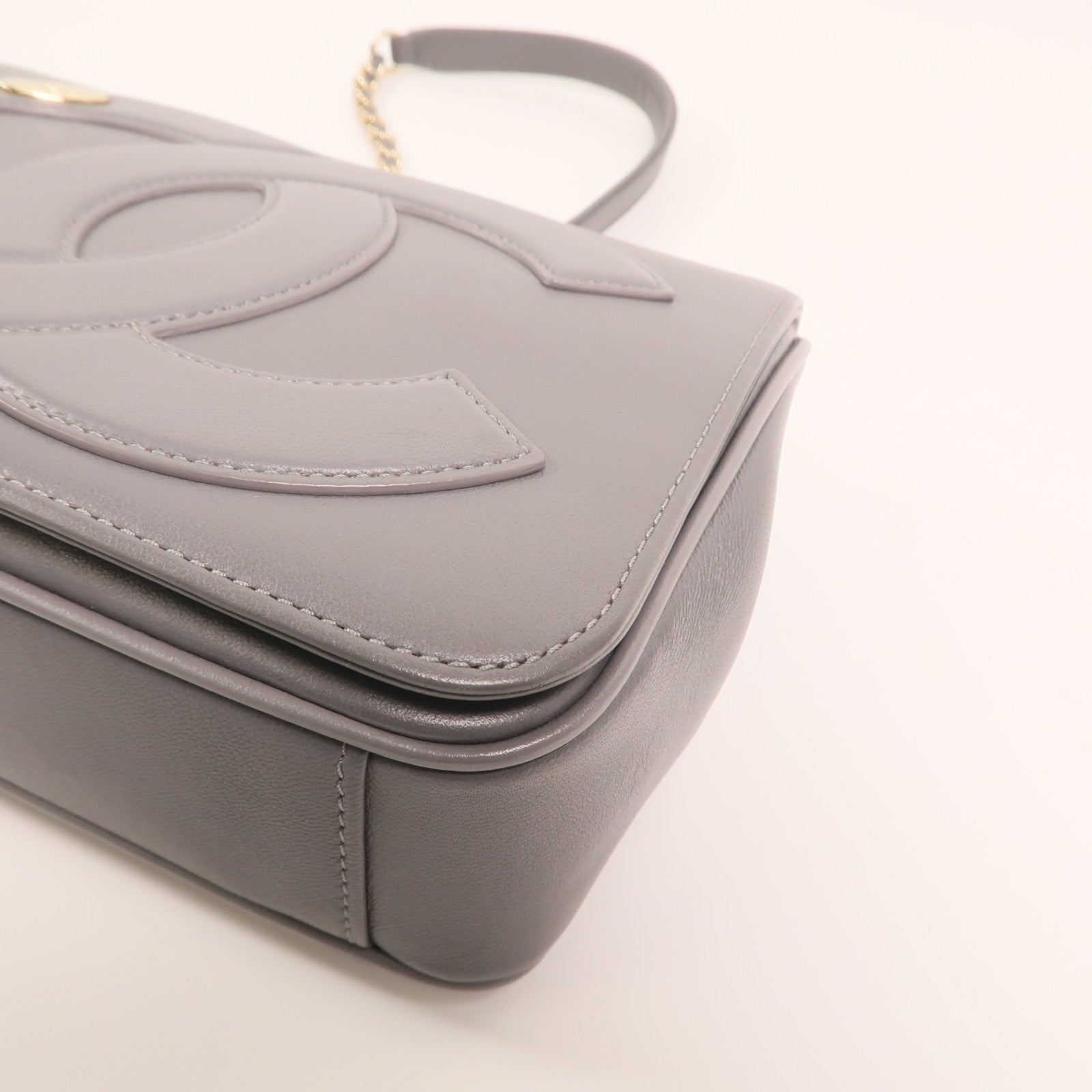 CHANEL 【激減優惠】牛皮皮革CC Mania Flap Bag金扣鏈帶肩背袋
