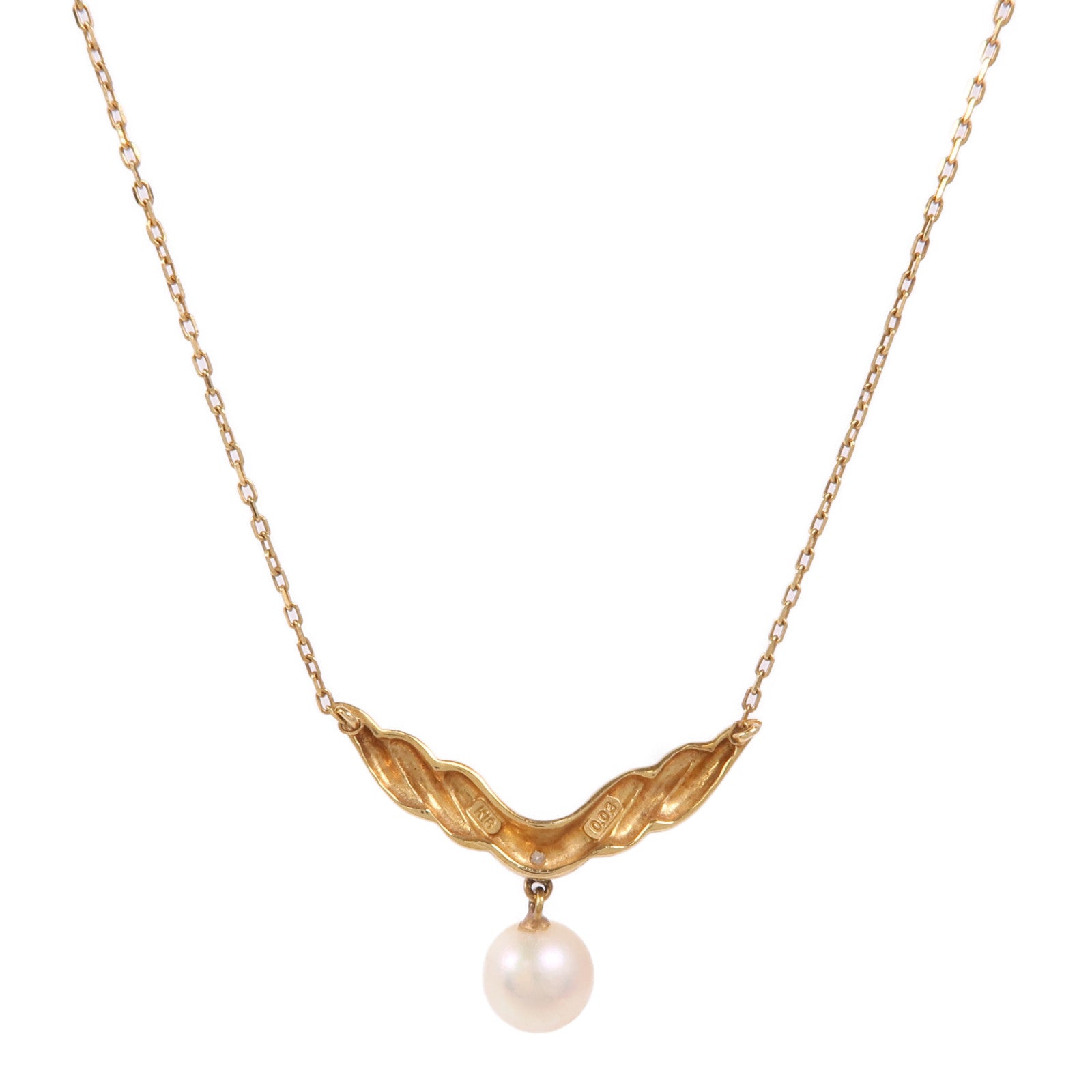 JEWELRY 18K黃金Pearl/Diamond Necklace珍珠鑽石項鍊