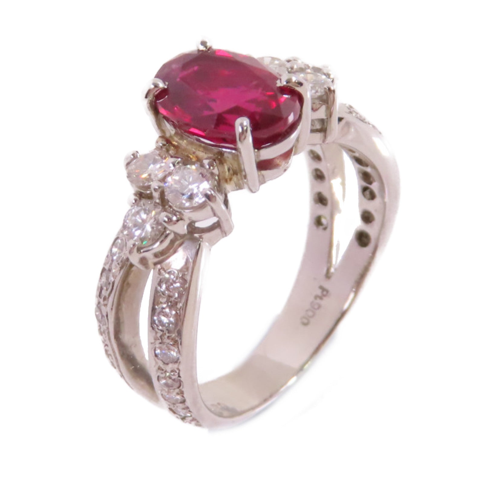 JEWELRY 【激減優惠】PT900鉑金/1.961ct紅寶石/0.70ct鑽石Ruby Diamond Ring戒指US#6.25