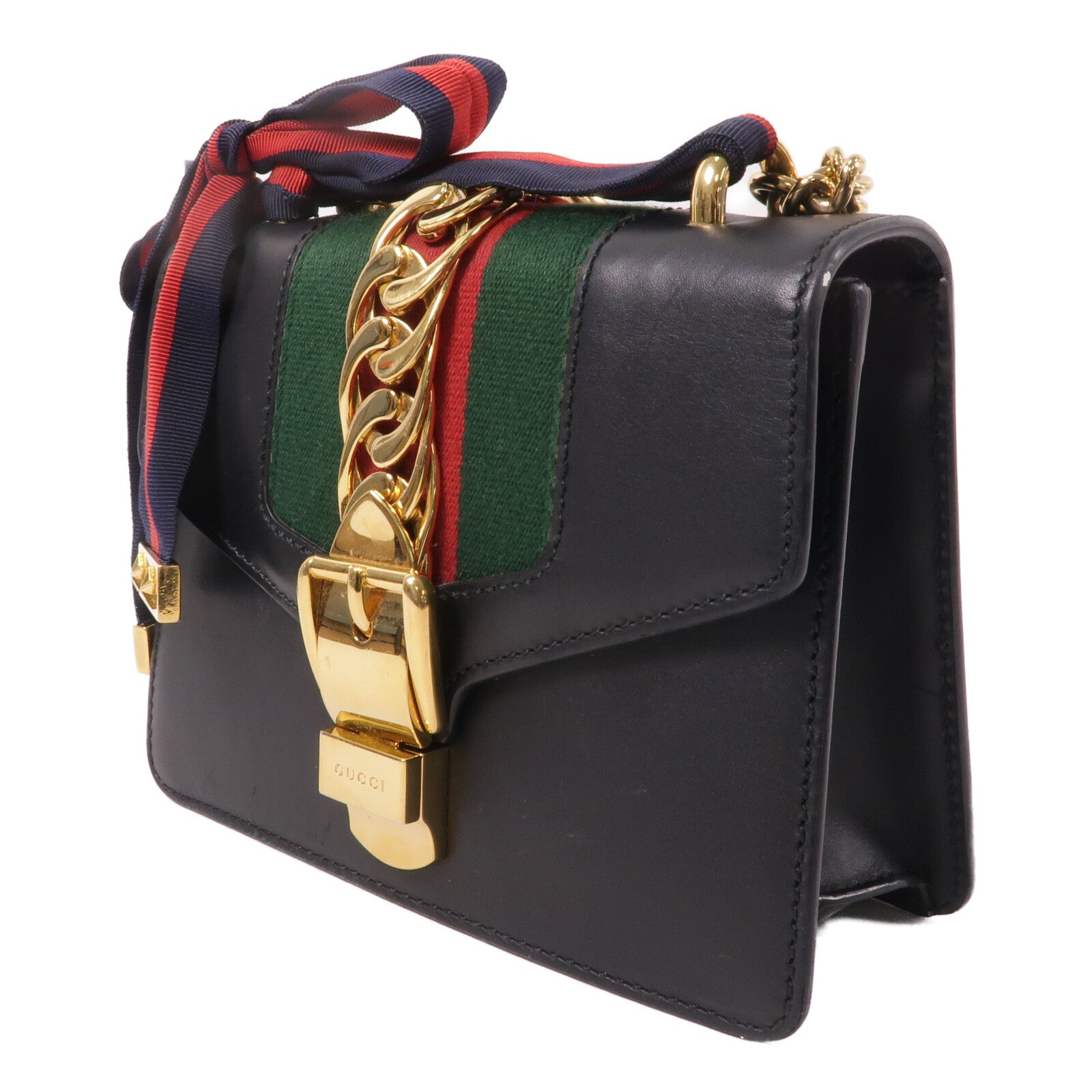 GUCCI 牛皮皮革Sylvie肩背袋