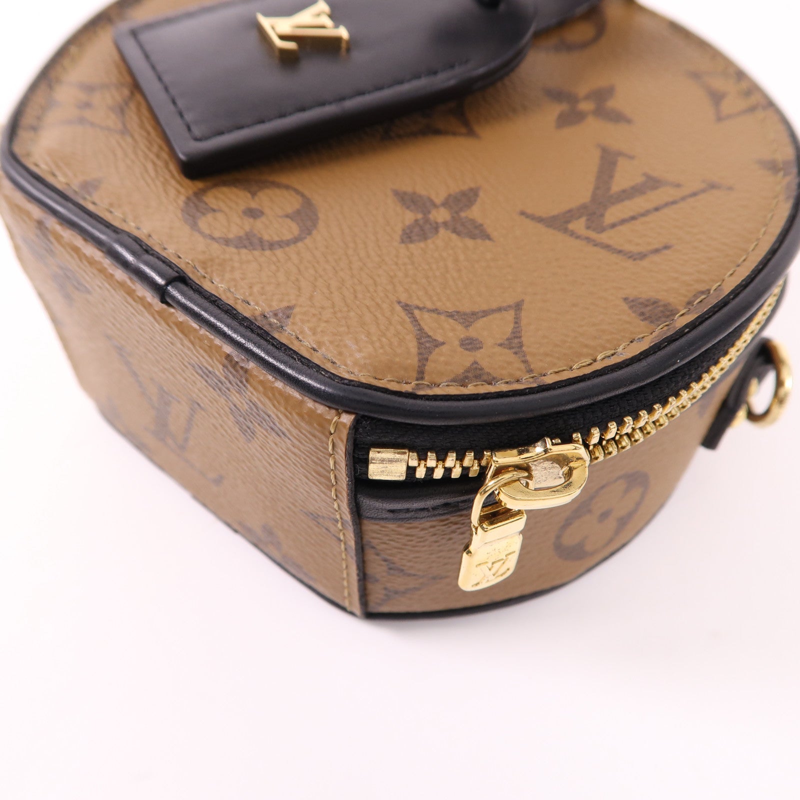LOUIS VUITTON Monogram Reverse Mini Boite Chapeau金扣手挽肩背兩用袋