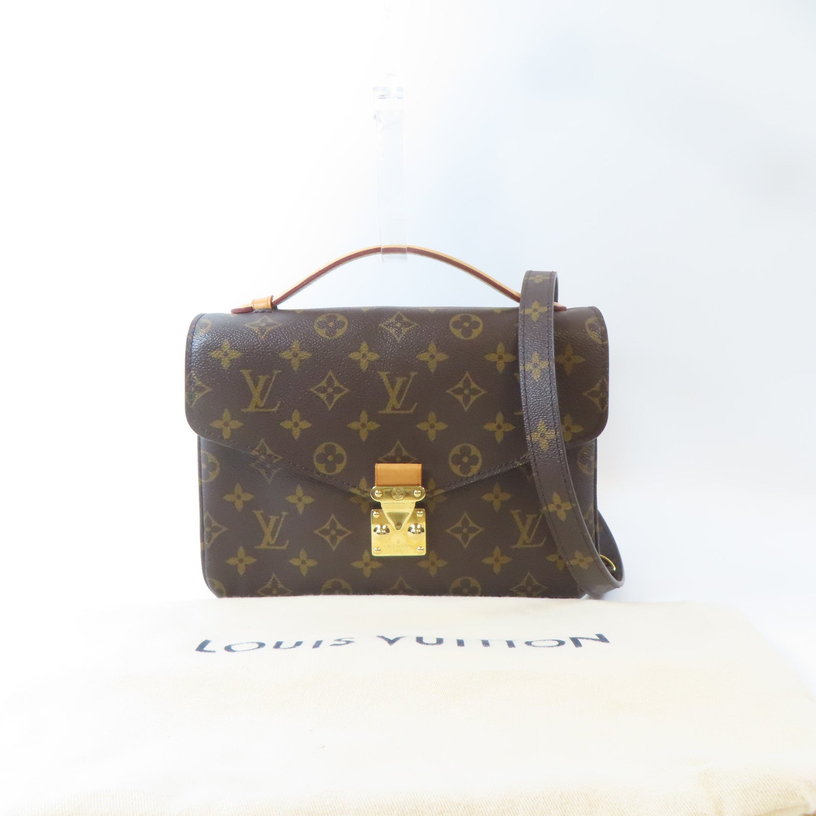 LOUIS VUITTON Monogram Pochette Metis金扣手挽肩背兩用袋啡色