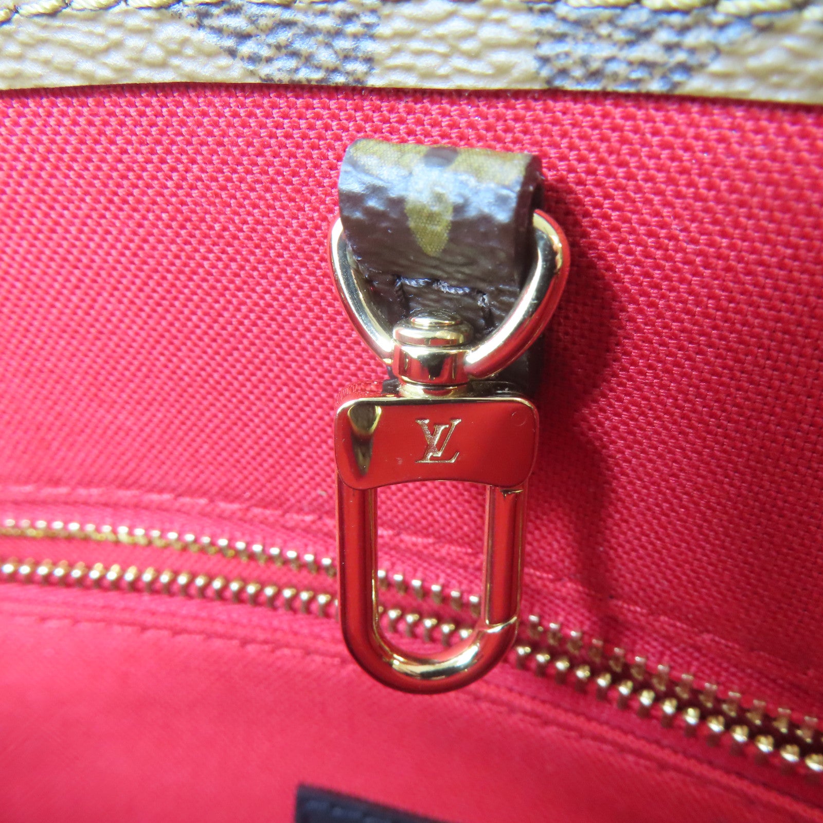 LOUIS VUITTON Monogram On The Go PM金扣手挽肩背兩用袋啡色