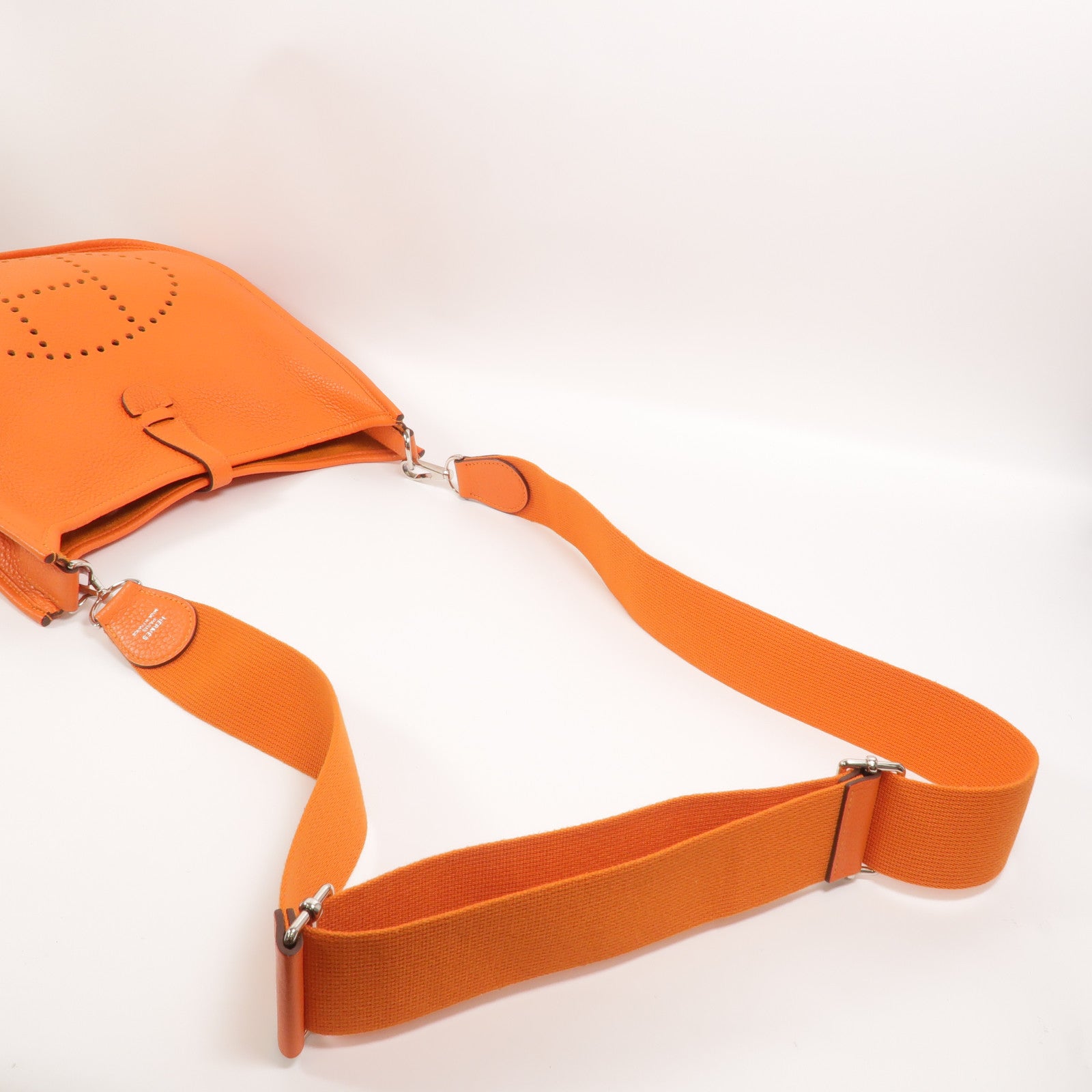 HERMES Clemence皮革Evelyne PM肩背袋Feu