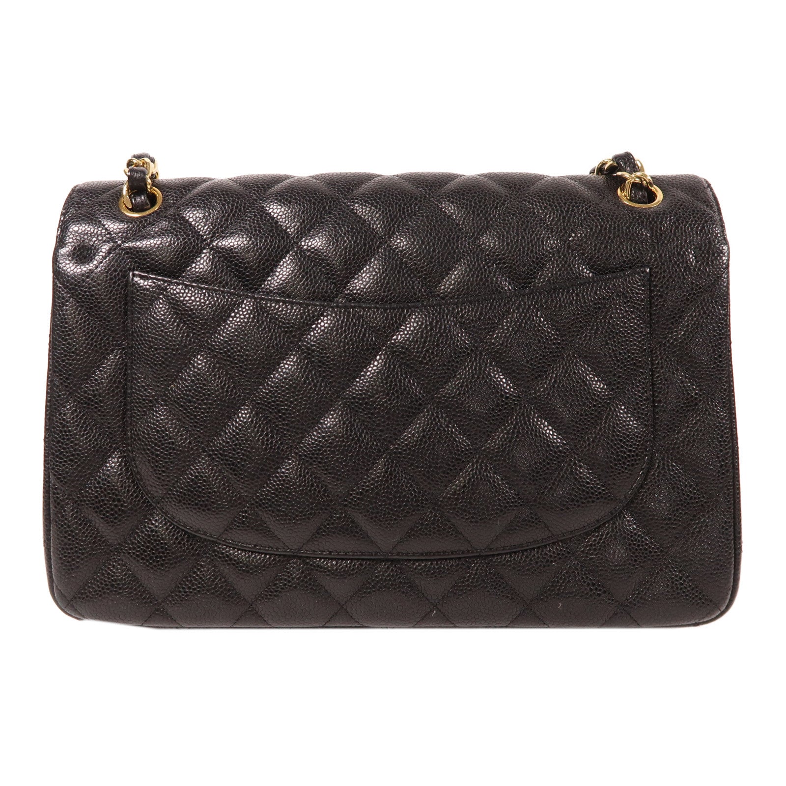 CHANEL CC GHW Large Classic Chain Shoulder Bag A58600 Calfskin Leather Black