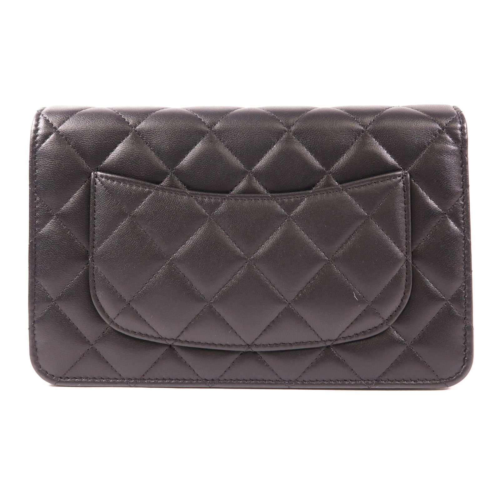 CHANEL 羊皮皮革WOC Wallet On Chain銀扣鏈帶肩背袋