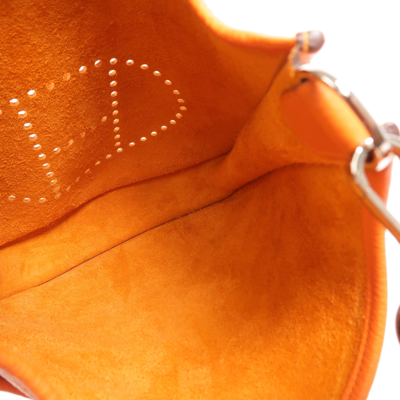 HERMES Clemence皮革Evelyne PM肩背袋Feu