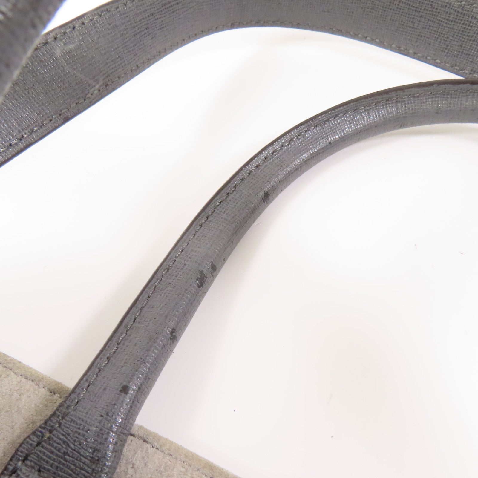 FENDI GHW 2 Jours 2 Way Shoulder Bag 8BH250 Calfskin Leather Grey