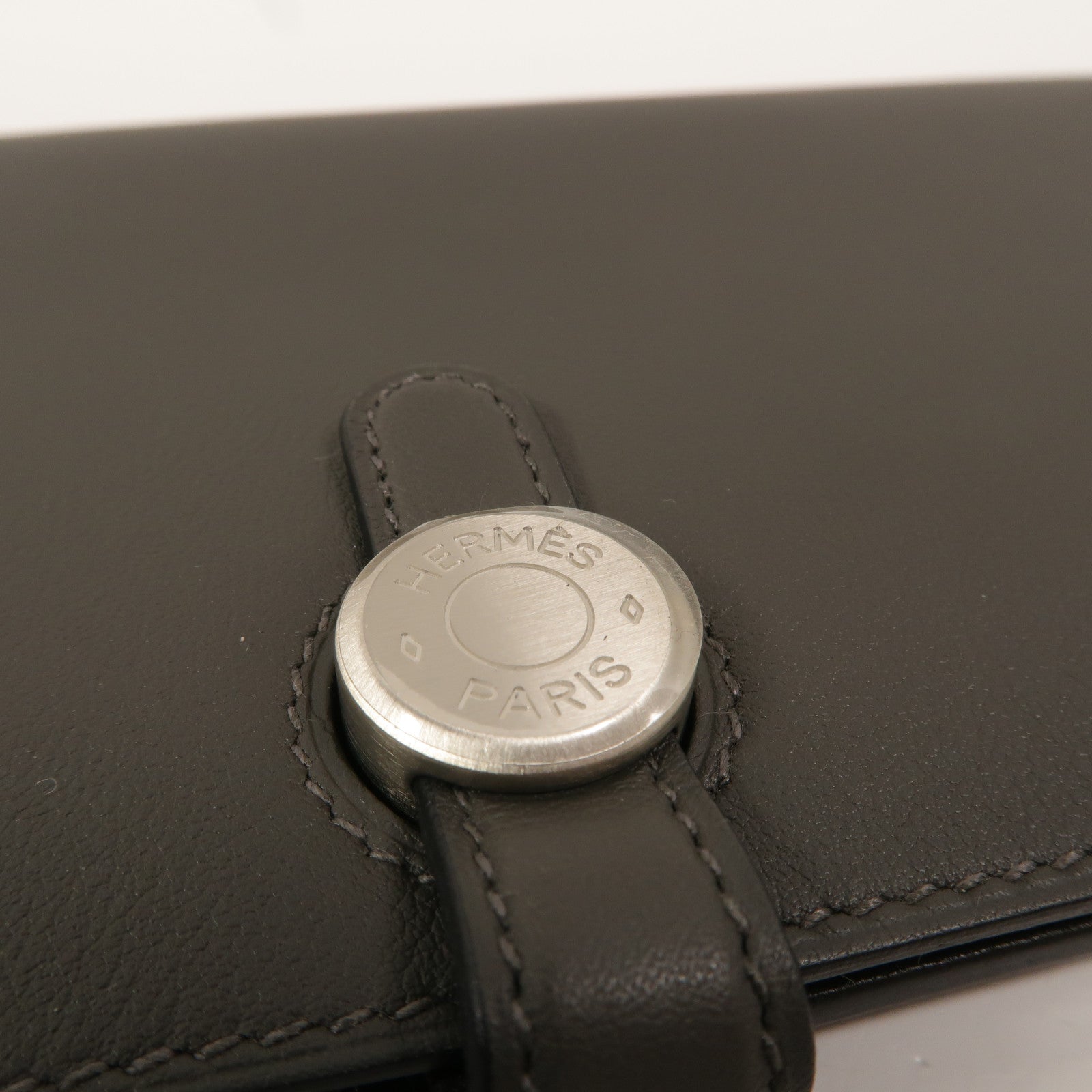 HERMES Swift皮革Dogon GM長錢包Ardoise