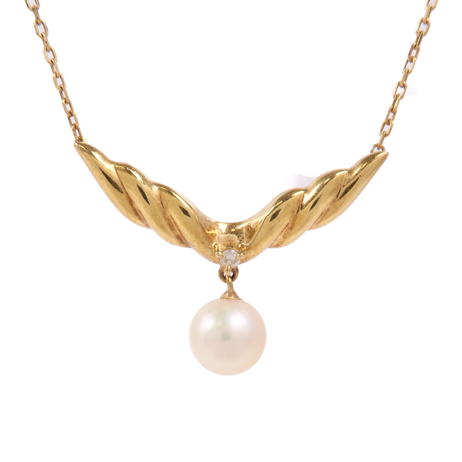 JEWELRY 18K黃金Pearl/Diamond Necklace珍珠鑽石項鍊