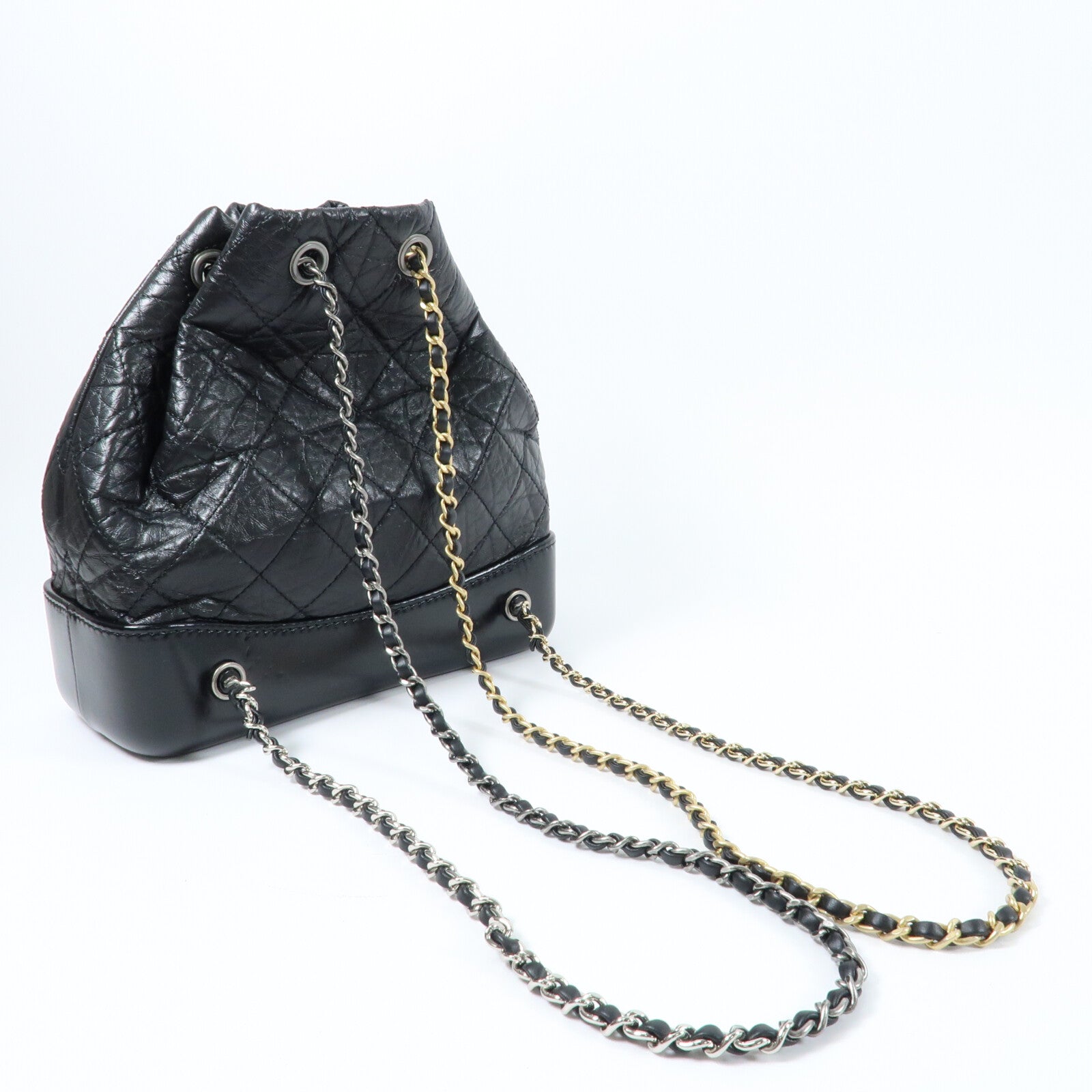 CHANEL 牛皮皮革Gabrielle Backpack鏈帶背包