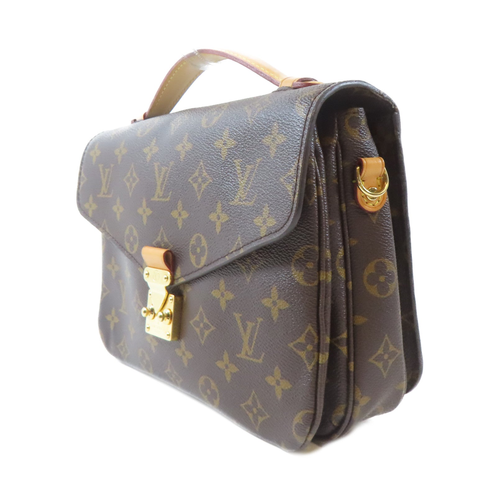 LOUIS VUITTON Monogram Pochette Metis金扣手挽肩背兩用袋啡色