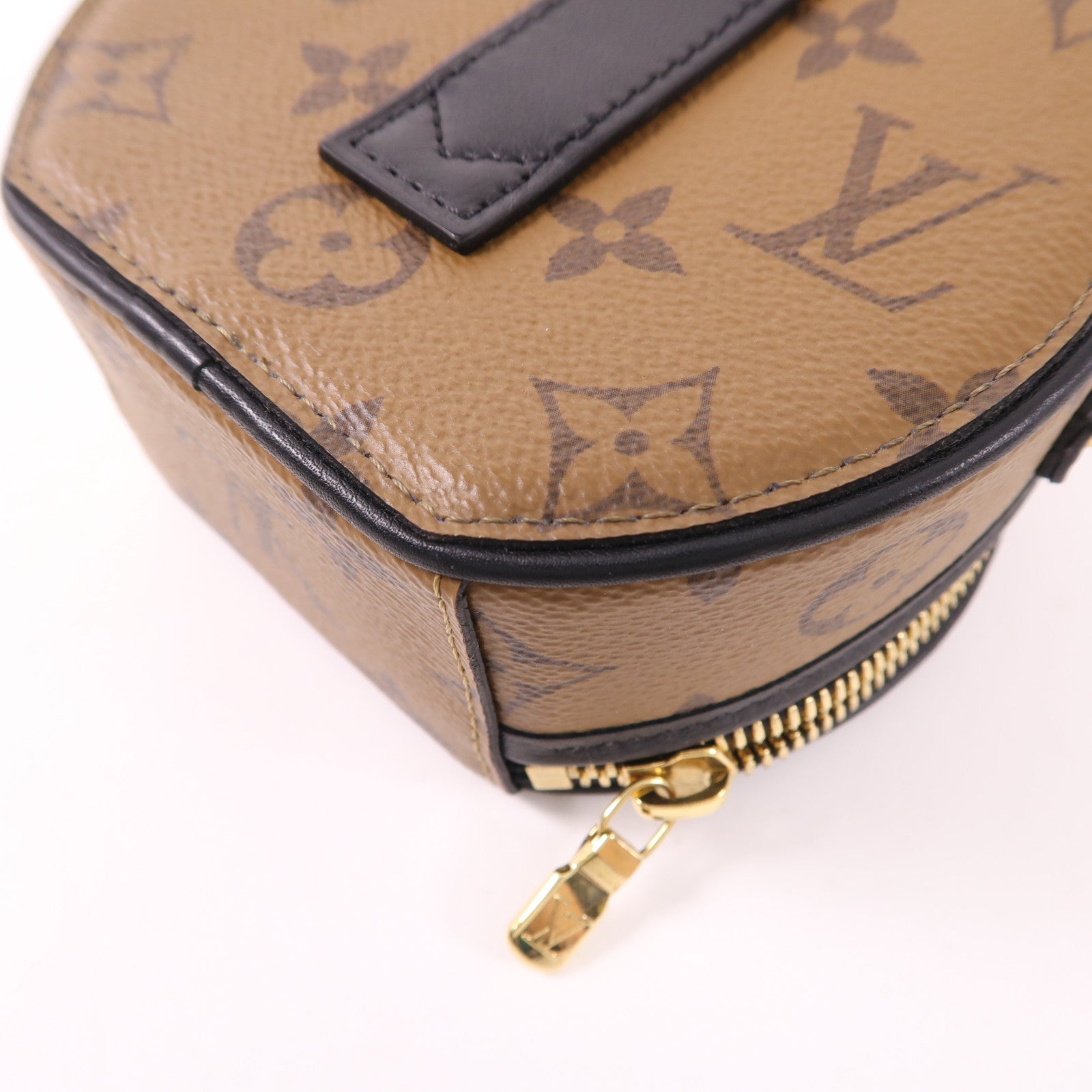LOUIS VUITTON Monogram Reverse Mini Boite Chapeau金扣手挽肩背兩用袋