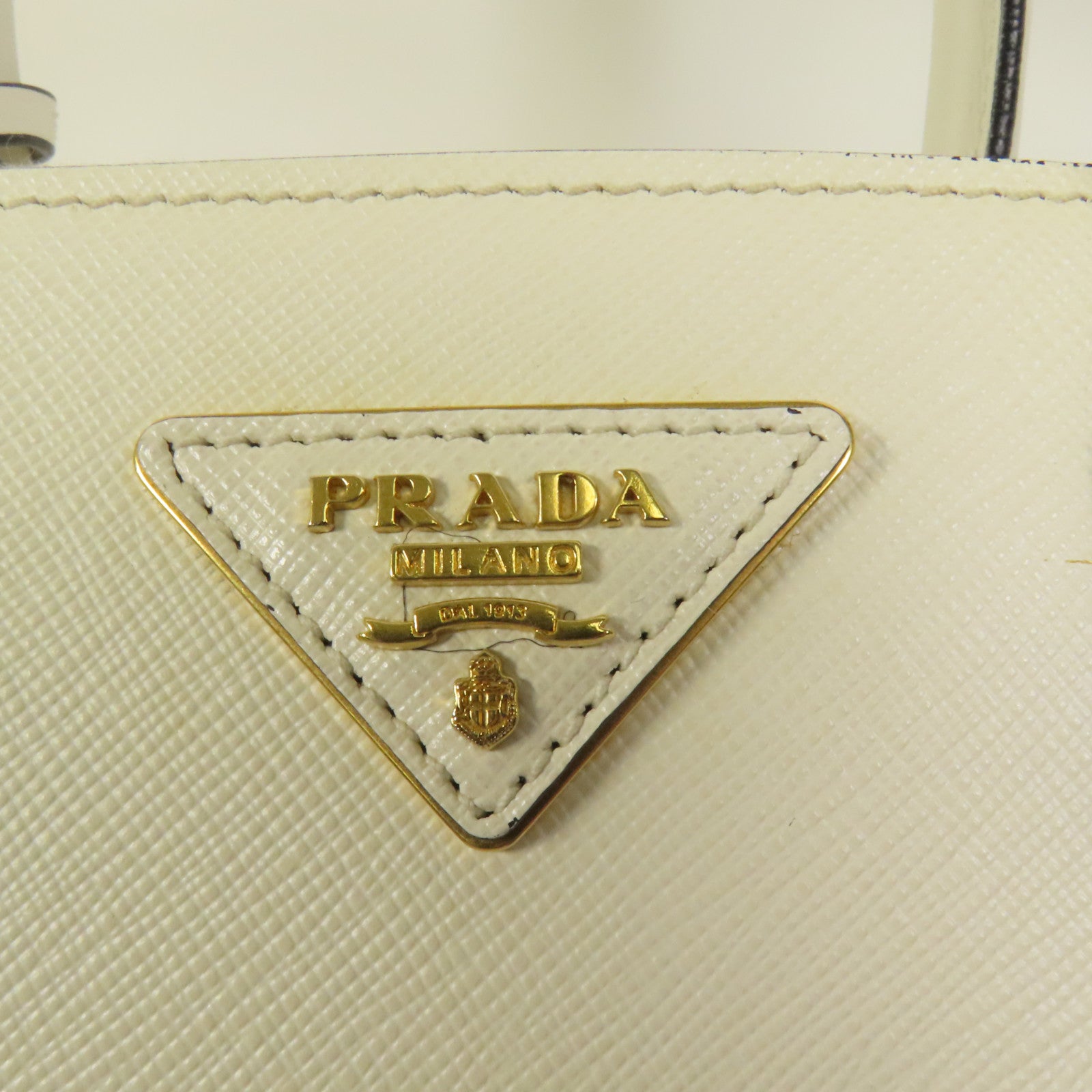PRADA Saffiano皮革Shoulder Bag金扣手挽肩背兩用袋