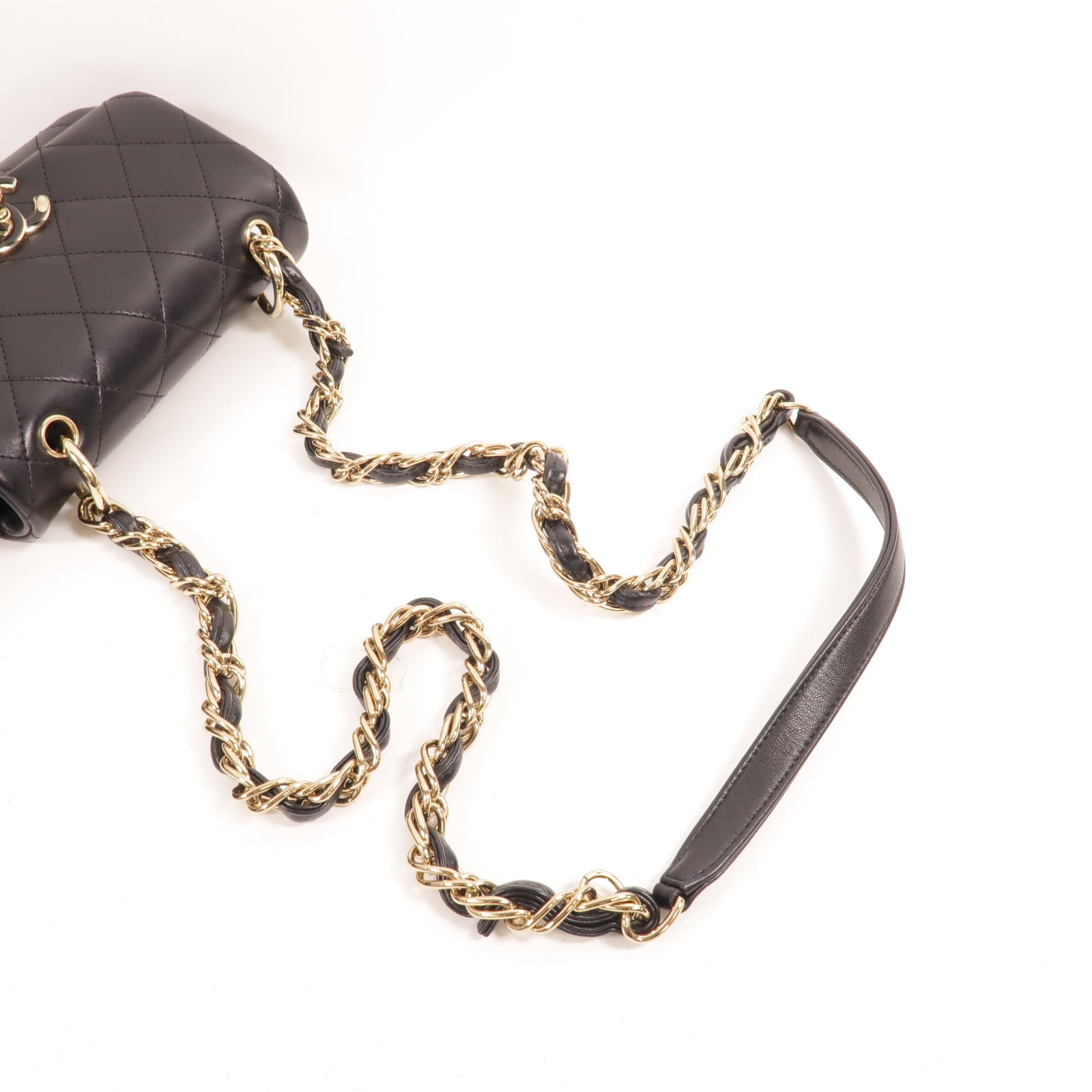 CHANEL 羊皮皮革Woven Logo Flap肩背袋