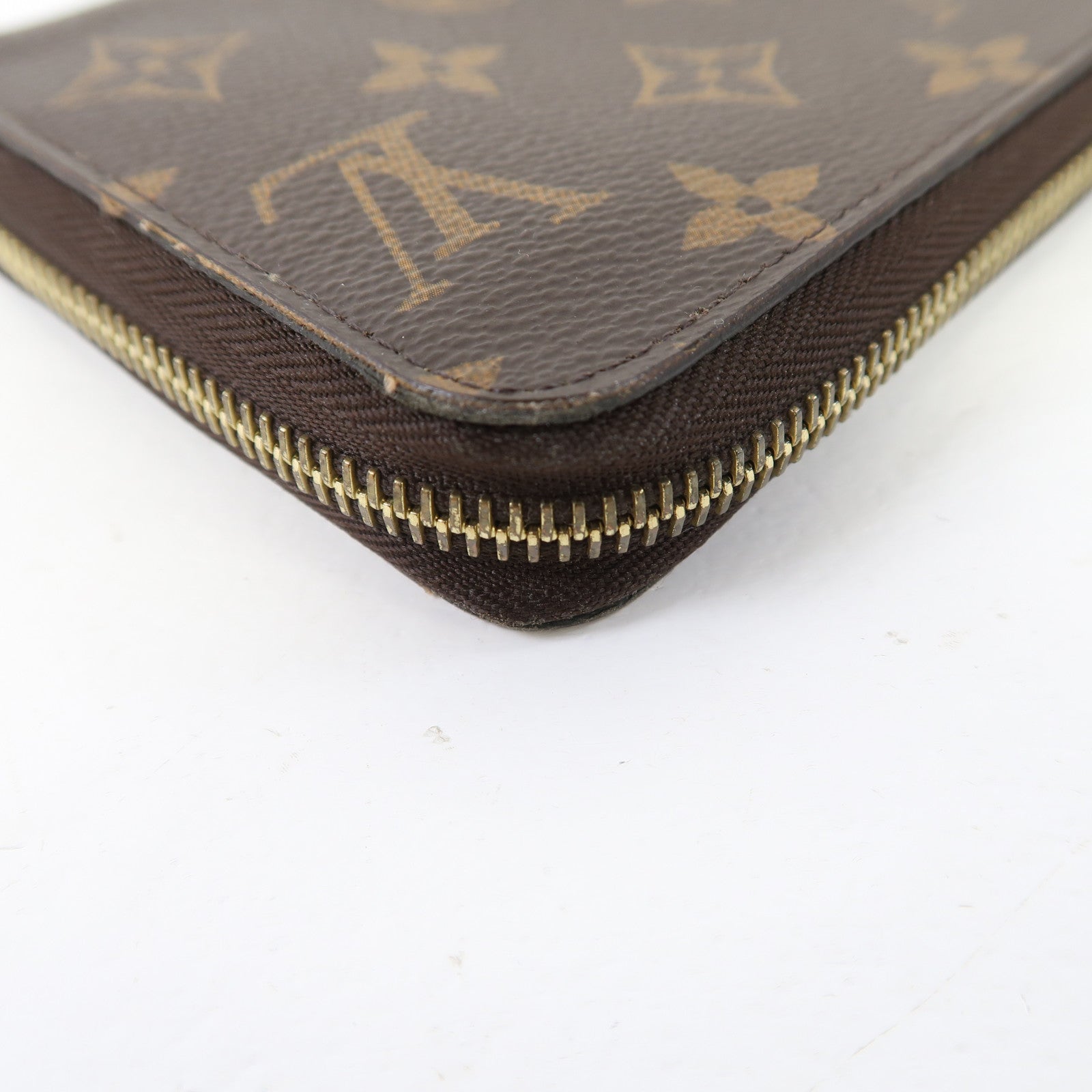 LOUIS VUITTON Monogram Zippy Wallet金扣長錢包啡色