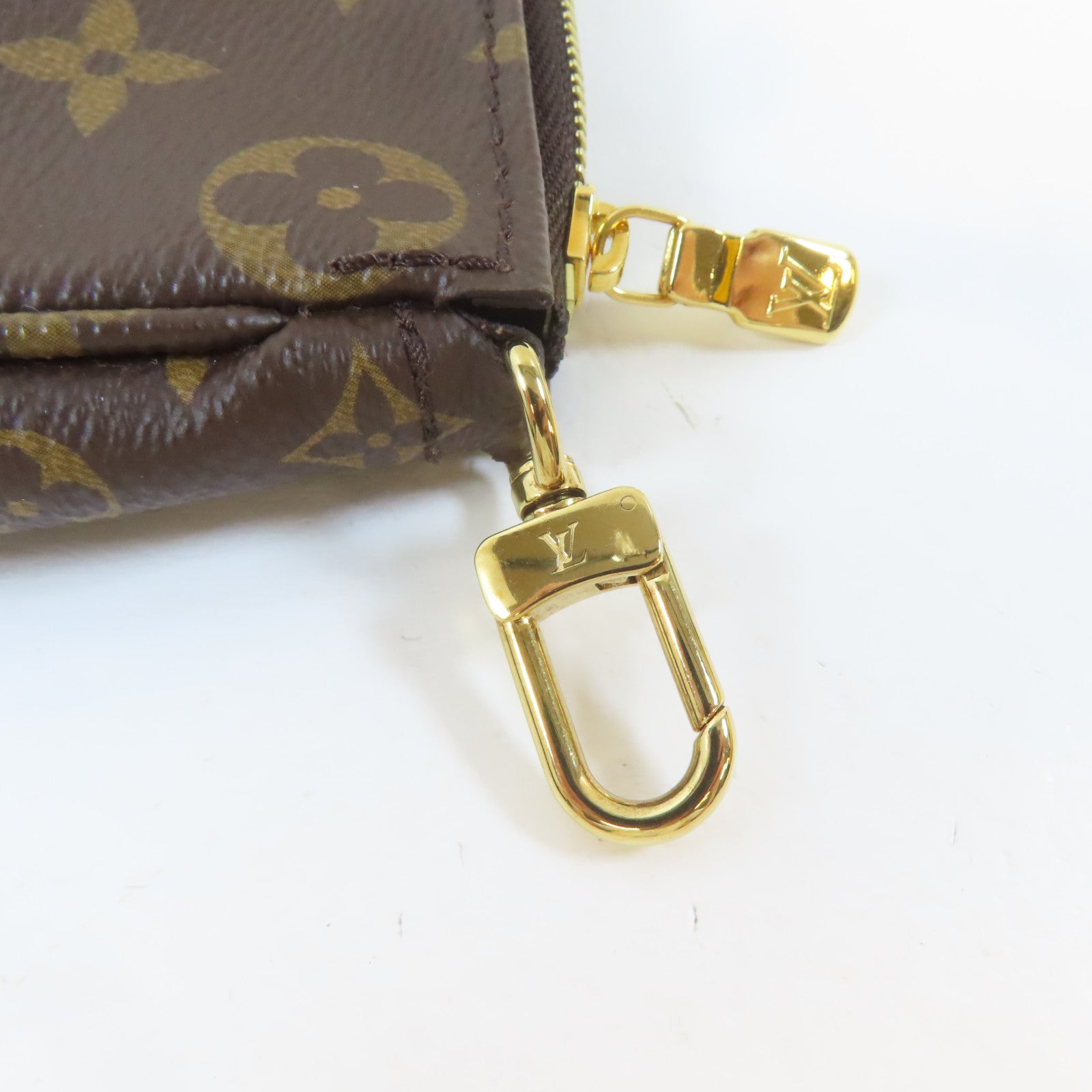 LOUIS VUITTON Monogram Multi Pochette金扣手挽肩背兩用袋啡色