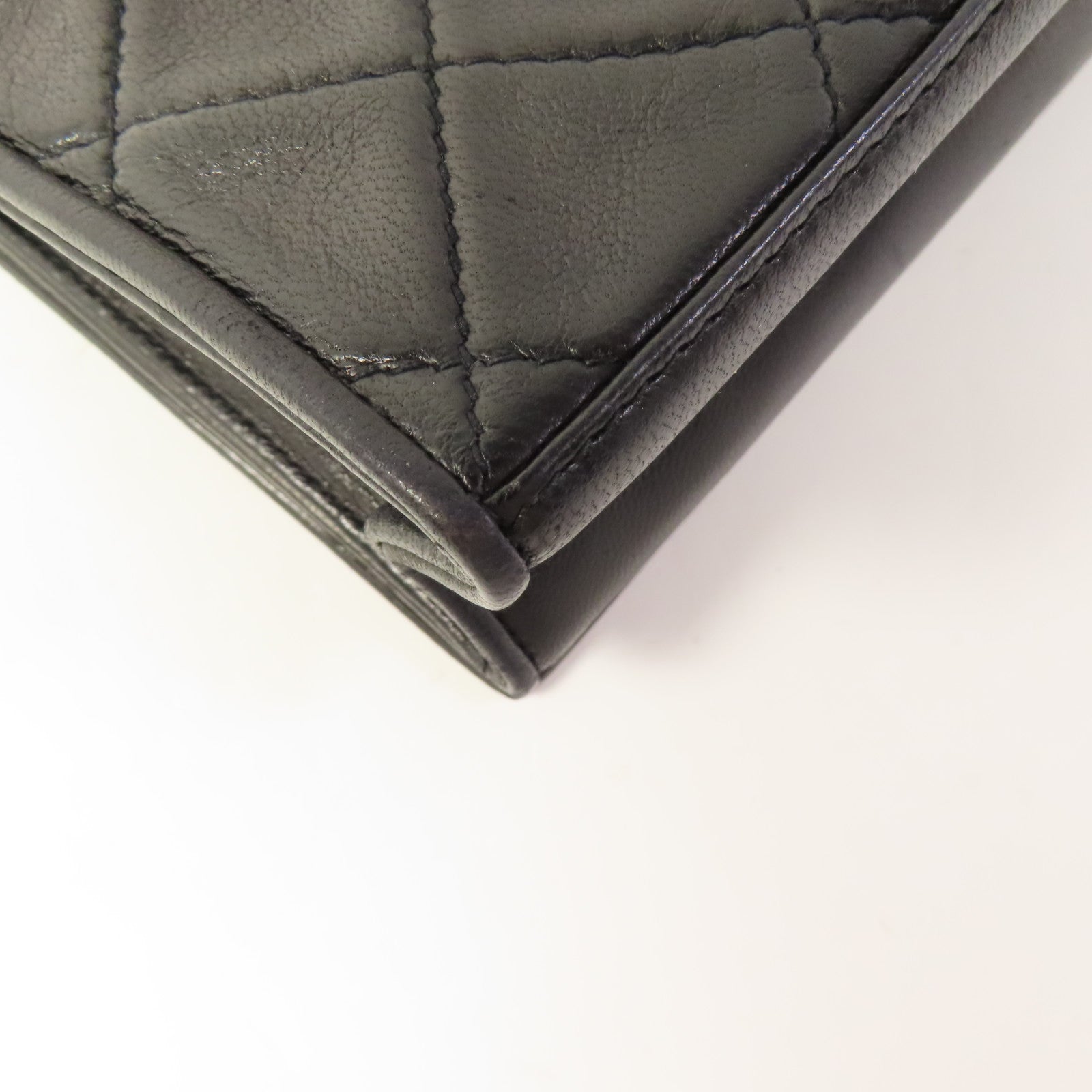 CHANEL 牛皮皮革Vintage Chain Shoulder金扣鏈帶肩背袋