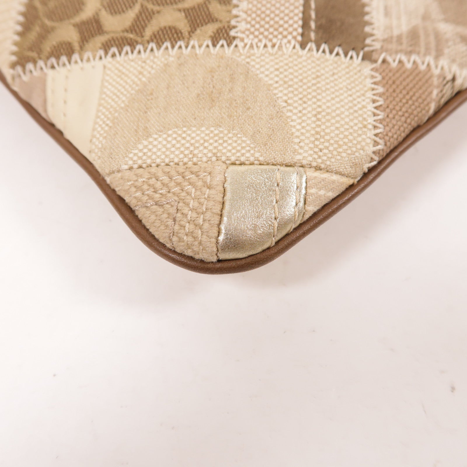 COACH 【激減優惠】帆布Shoulder Bag金扣肩背袋