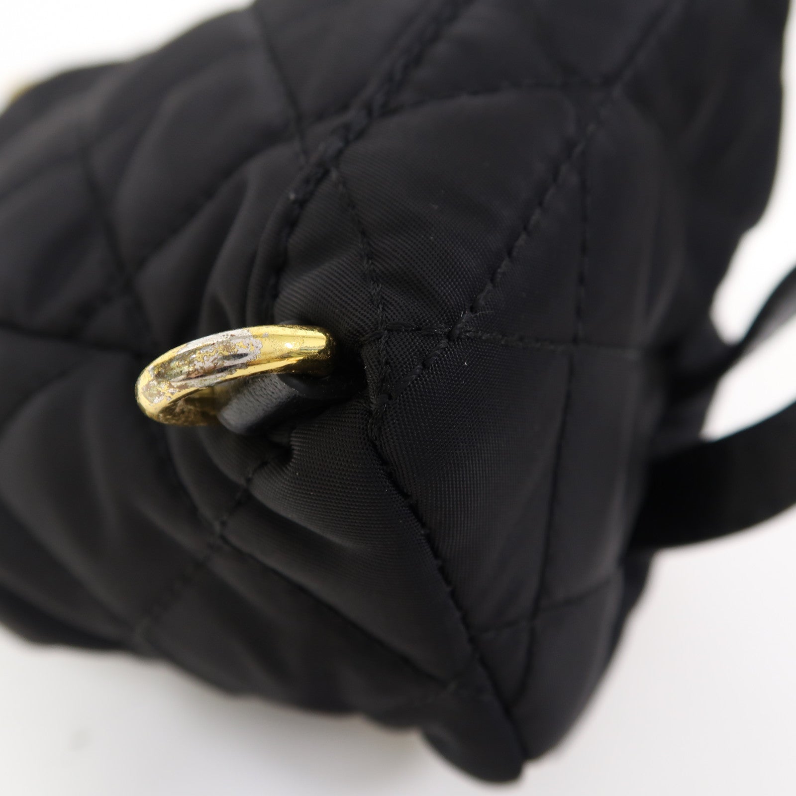 MOSCHINO 尼龍Backpack金扣背包黑色