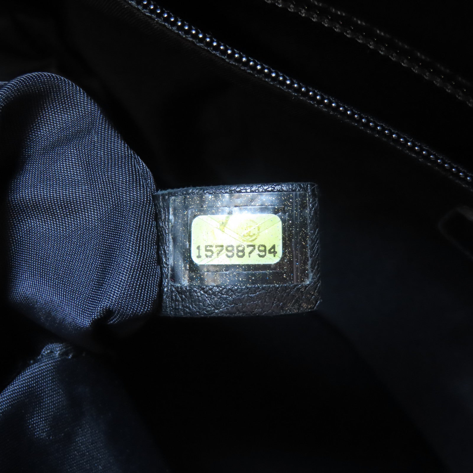 CHANEL 塗層帆布Tote Bag銀扣手挽袋黑色