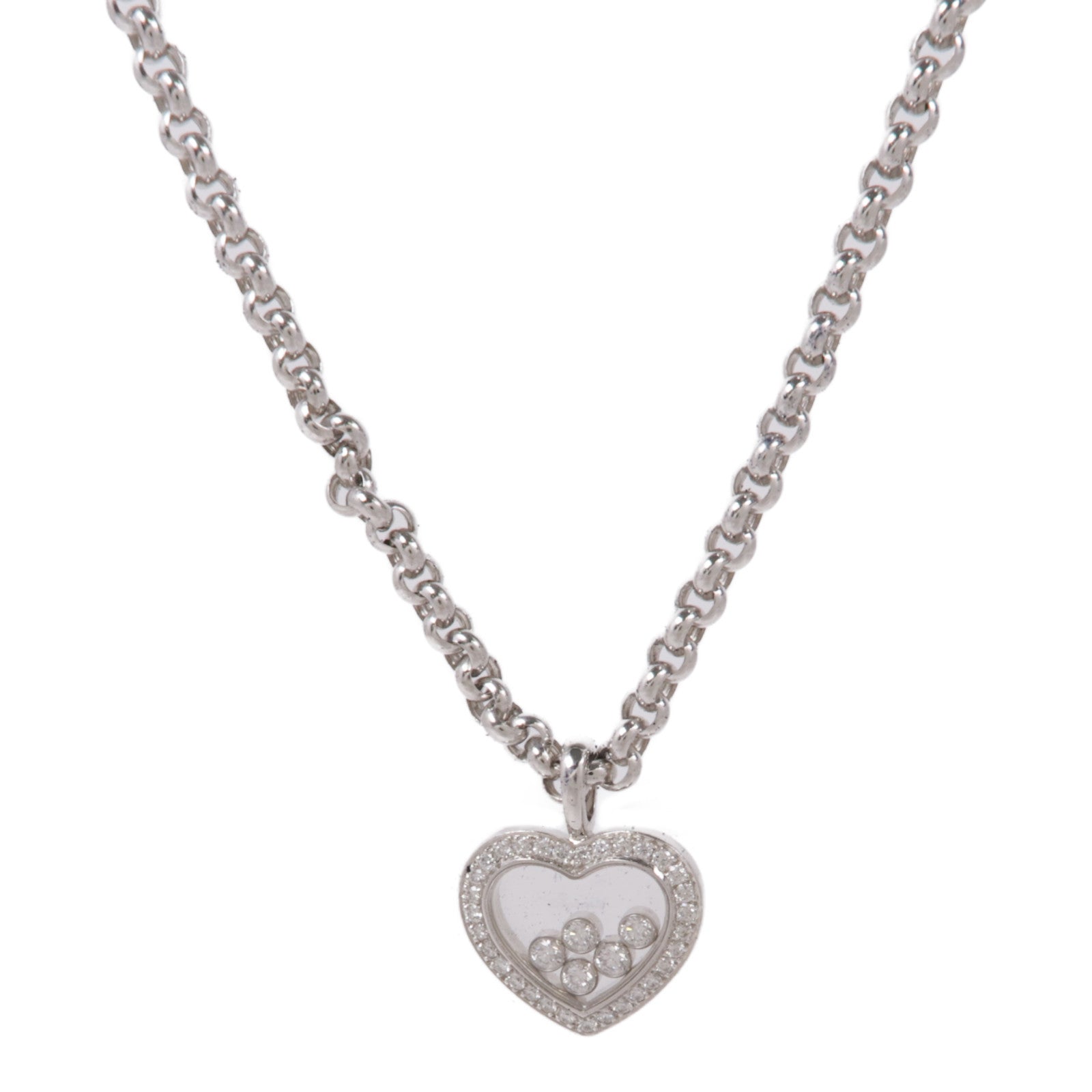 Chopard 18K白金Happy D Necklace項鍊