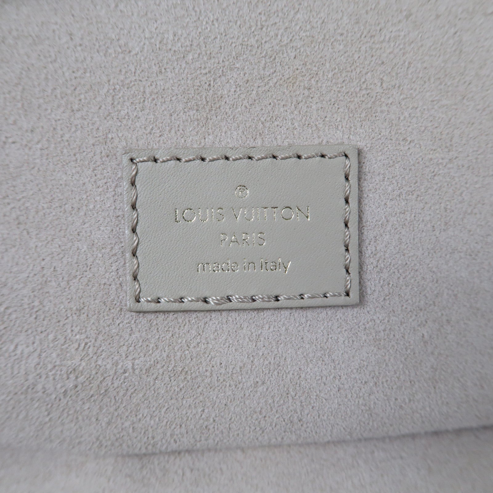 LOUIS VUITTON Monogram Empreinte Giant Vanity金扣手挽肩背兩用袋卡其色