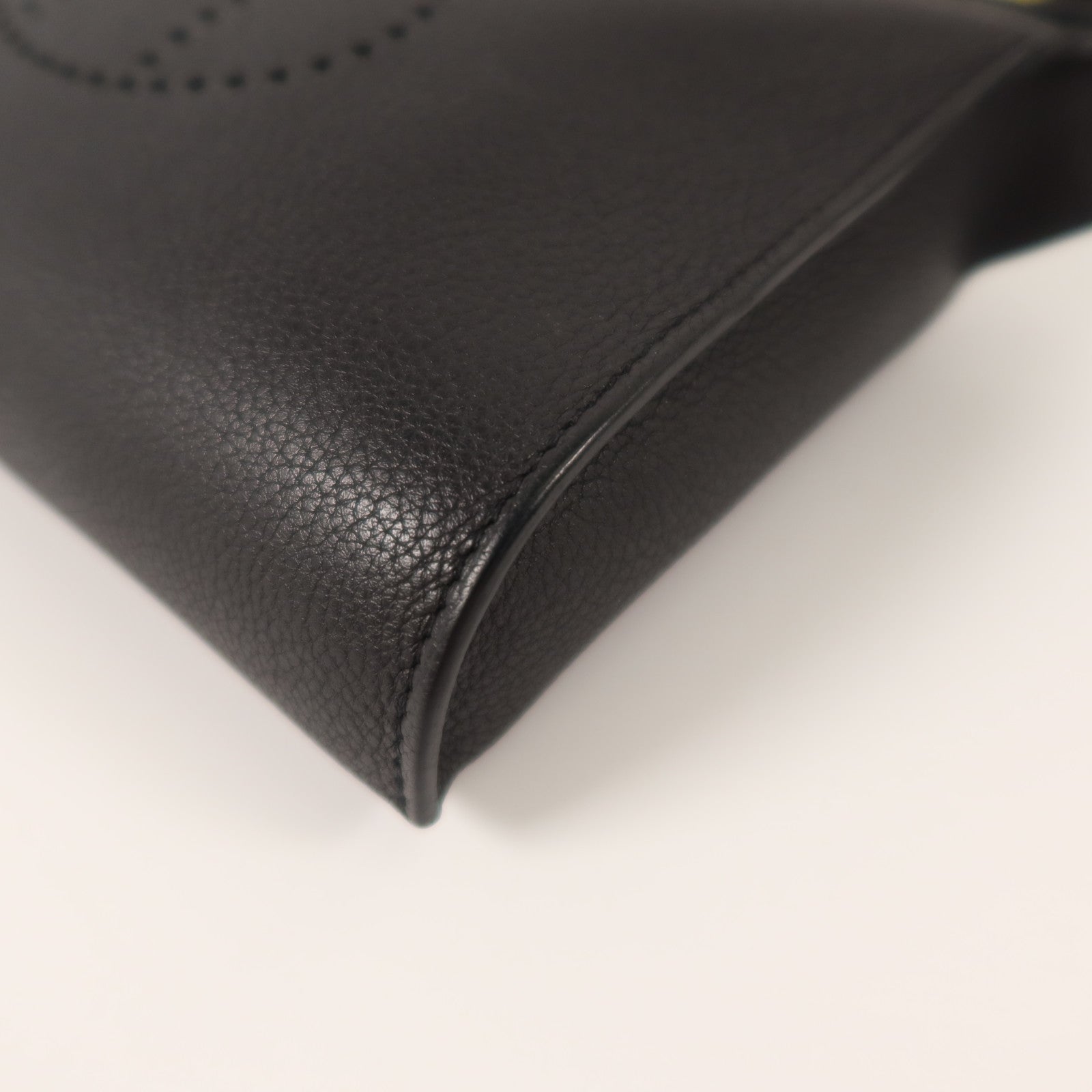 HERMES Togo皮革Vide Poches銀扣肩背袋Noir