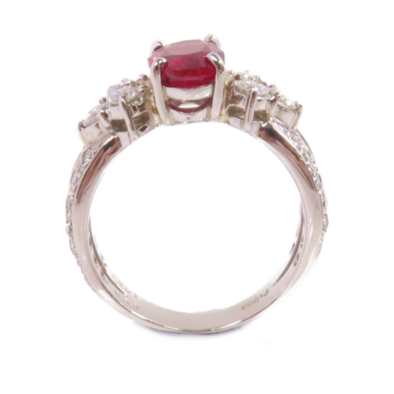 JEWELRY 【激減優惠】PT900鉑金/1.961ct紅寶石/0.70ct鑽石Ruby Diamond Ring戒指US#6.25