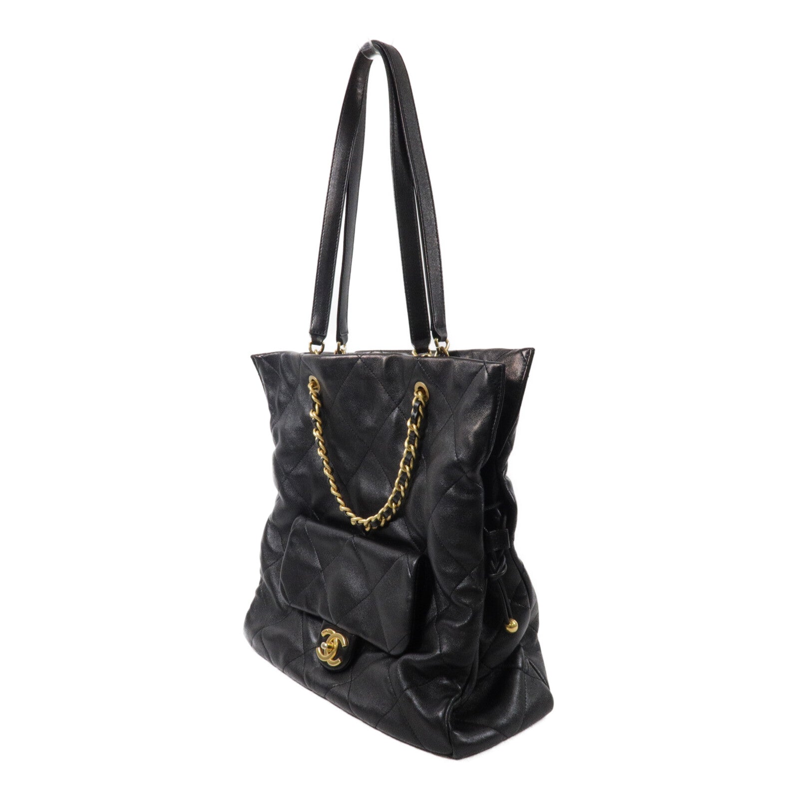 CHANEL 羊皮皮革25C Hobo Bag鏈帶手挽肩背兩用袋