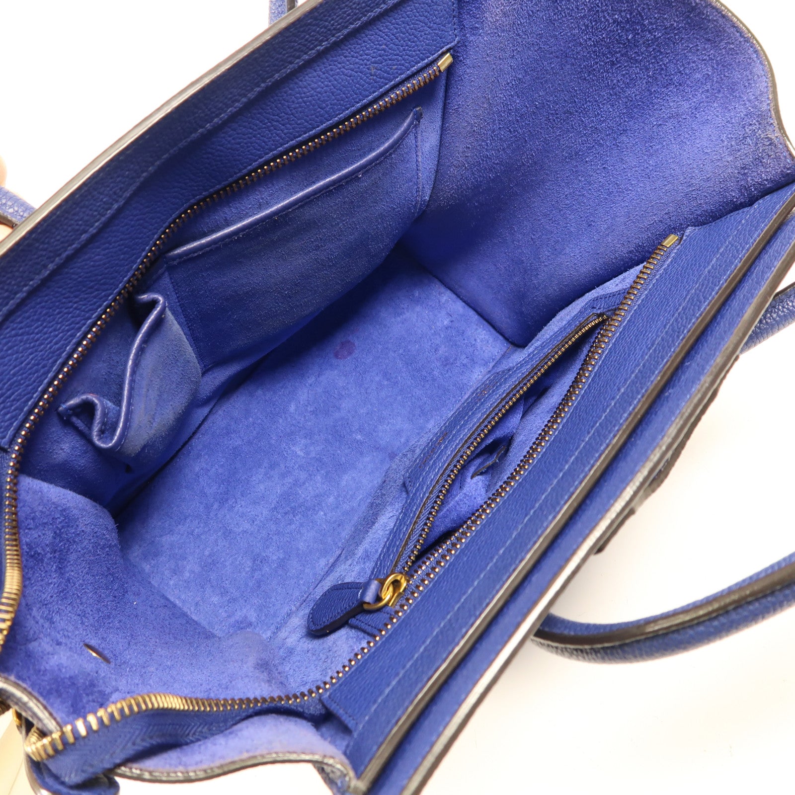 CELINE 【激減優惠】牛皮皮革Micro Luggage金扣手挽袋