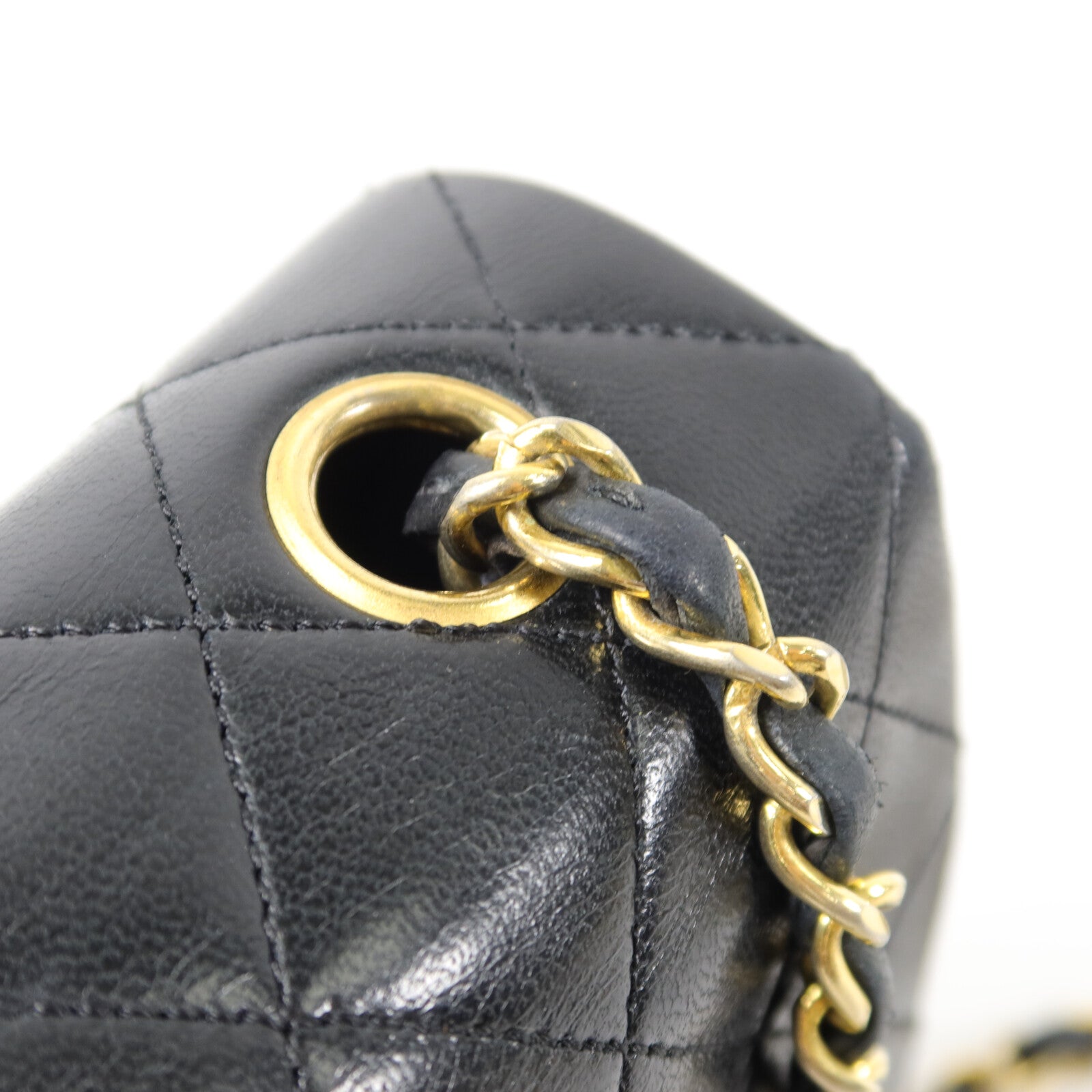 CHANEL 羊皮皮革Vintage Mini Classic Square鏈帶肩背袋
