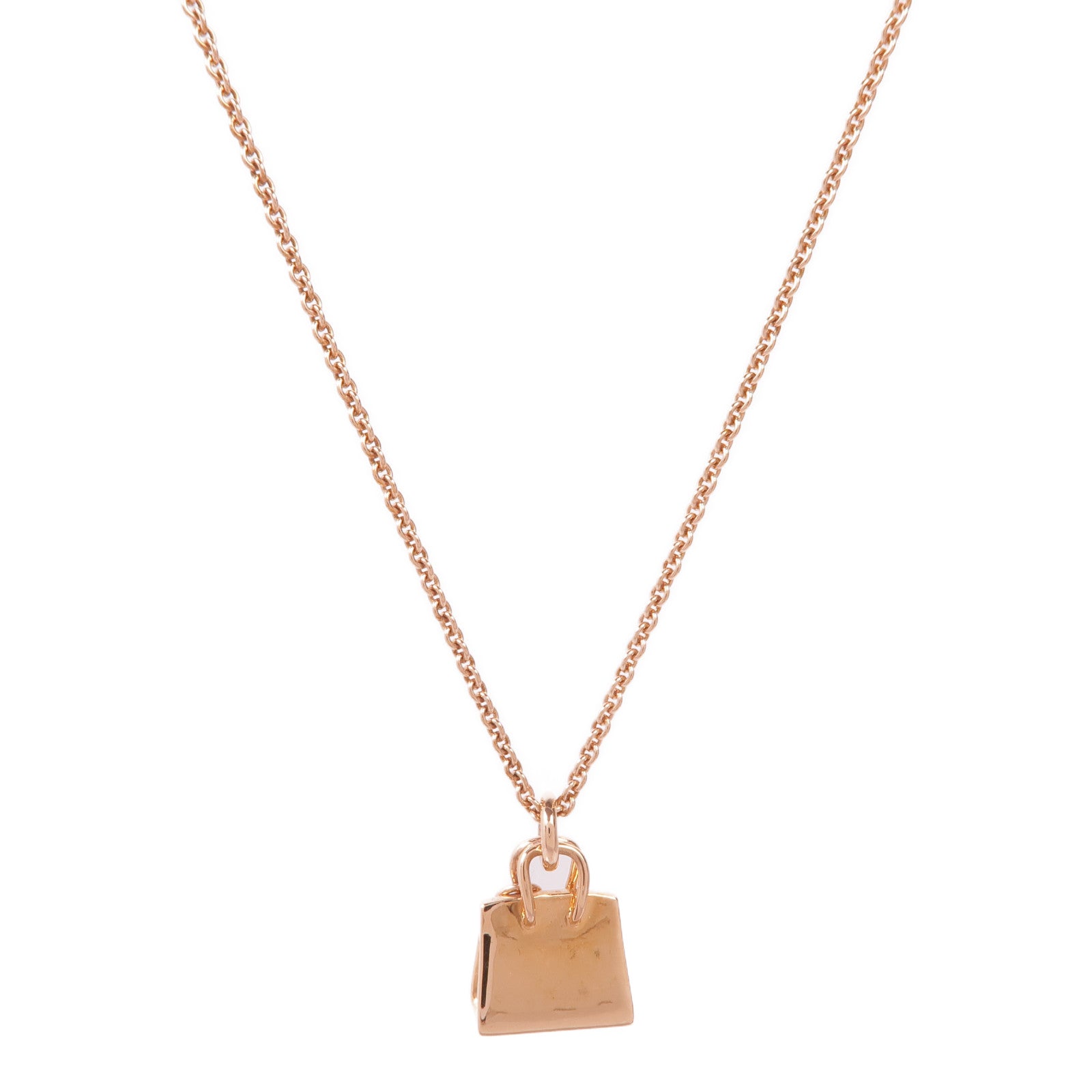 HERMES 【激減優惠】18K玫瑰金Amulettes Birkin Diamond Pendant鑽石項鍊