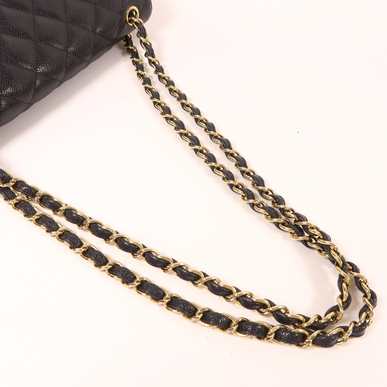 CHANEL CC GHW Large Classic Chain Shoulder Bag A58600 Calfskin Leather Black