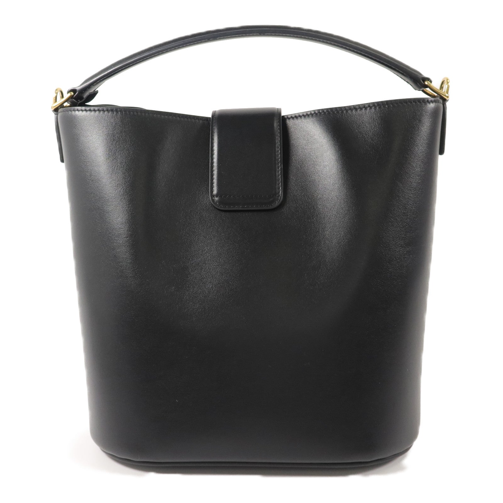 CELINE 牛皮皮革Louise Bucket Medium手挽肩背兩用袋