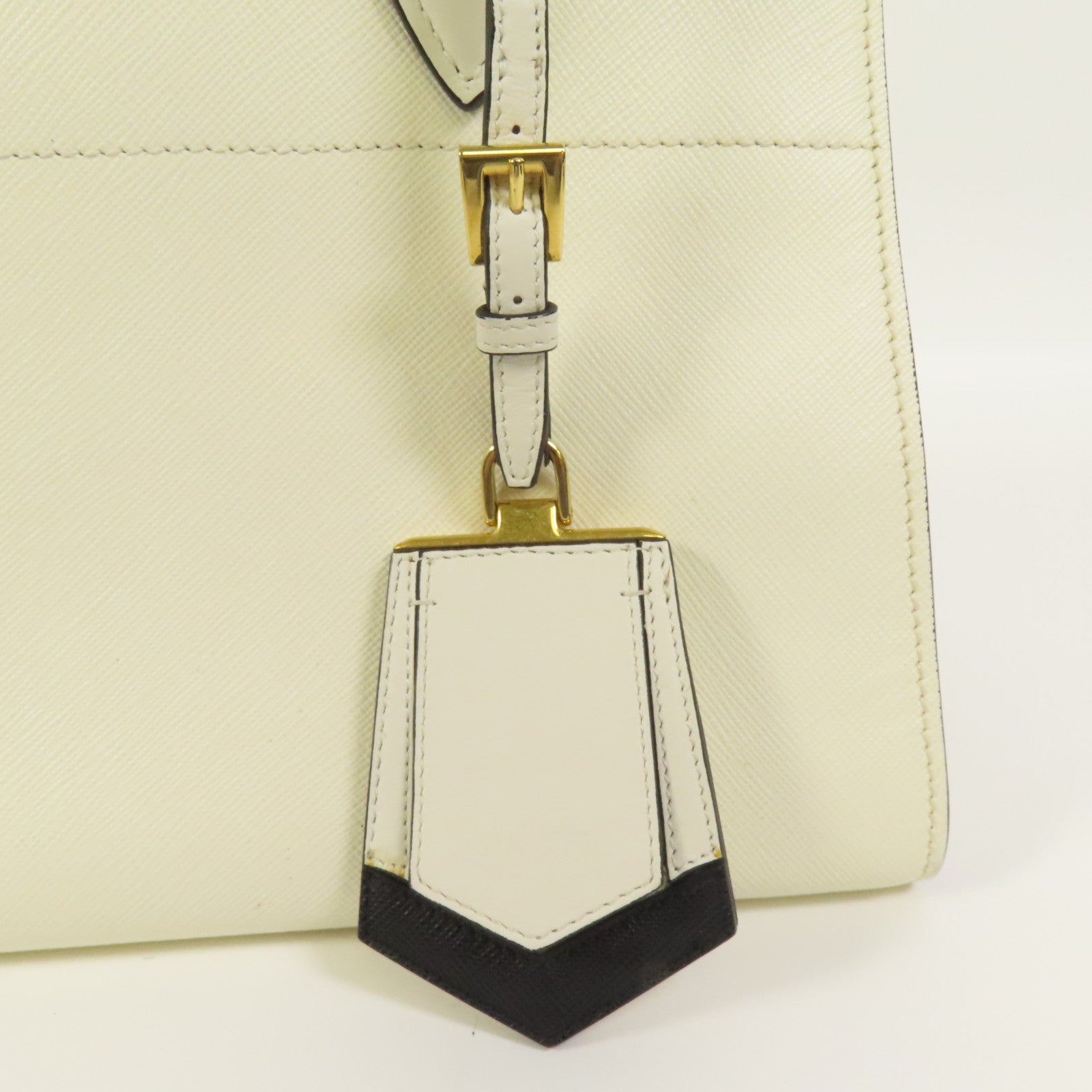 PRADA Saffiano皮革Shoulder Bag金扣手挽肩背兩用袋