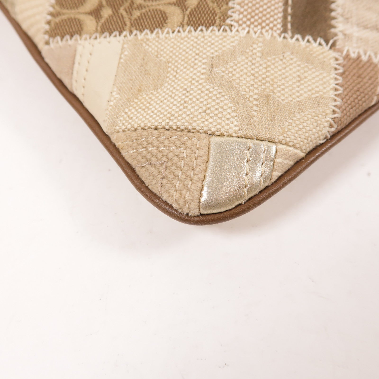 COACH 【激減優惠】帆布Shoulder Bag金扣肩背袋