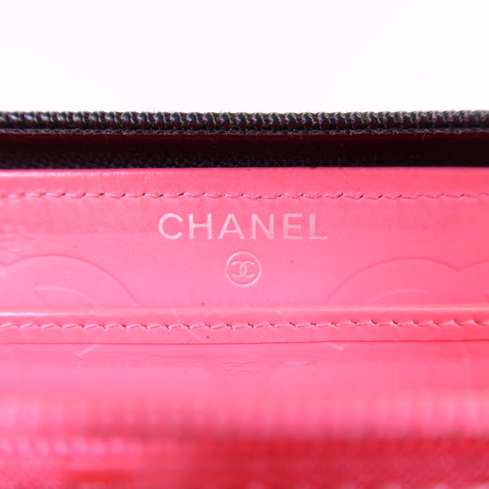 CHANEL 【激減優惠】牛皮皮革Cambon Wallet銀扣長錢包