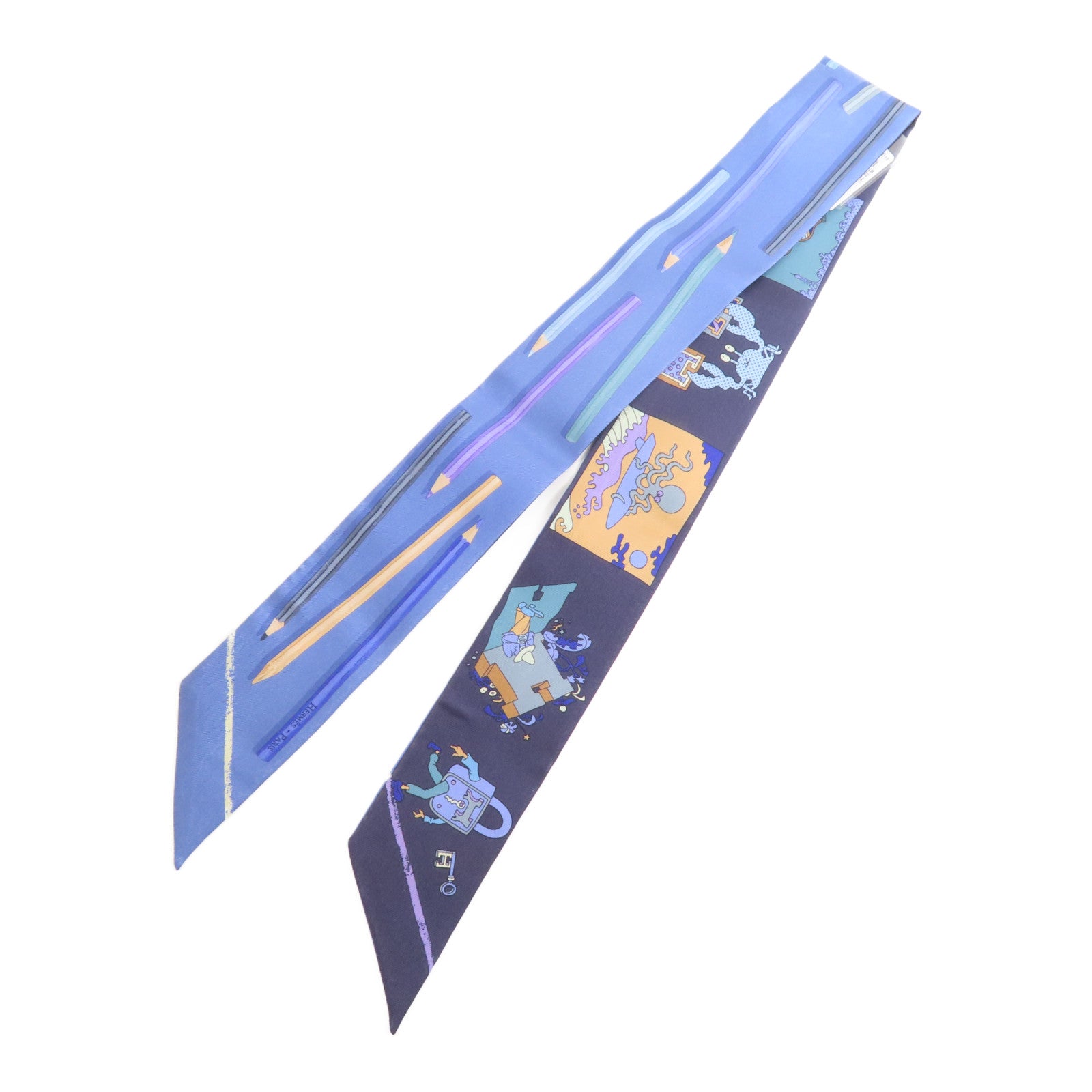 HERMES 【激減優惠】絲質Twilly絲巾